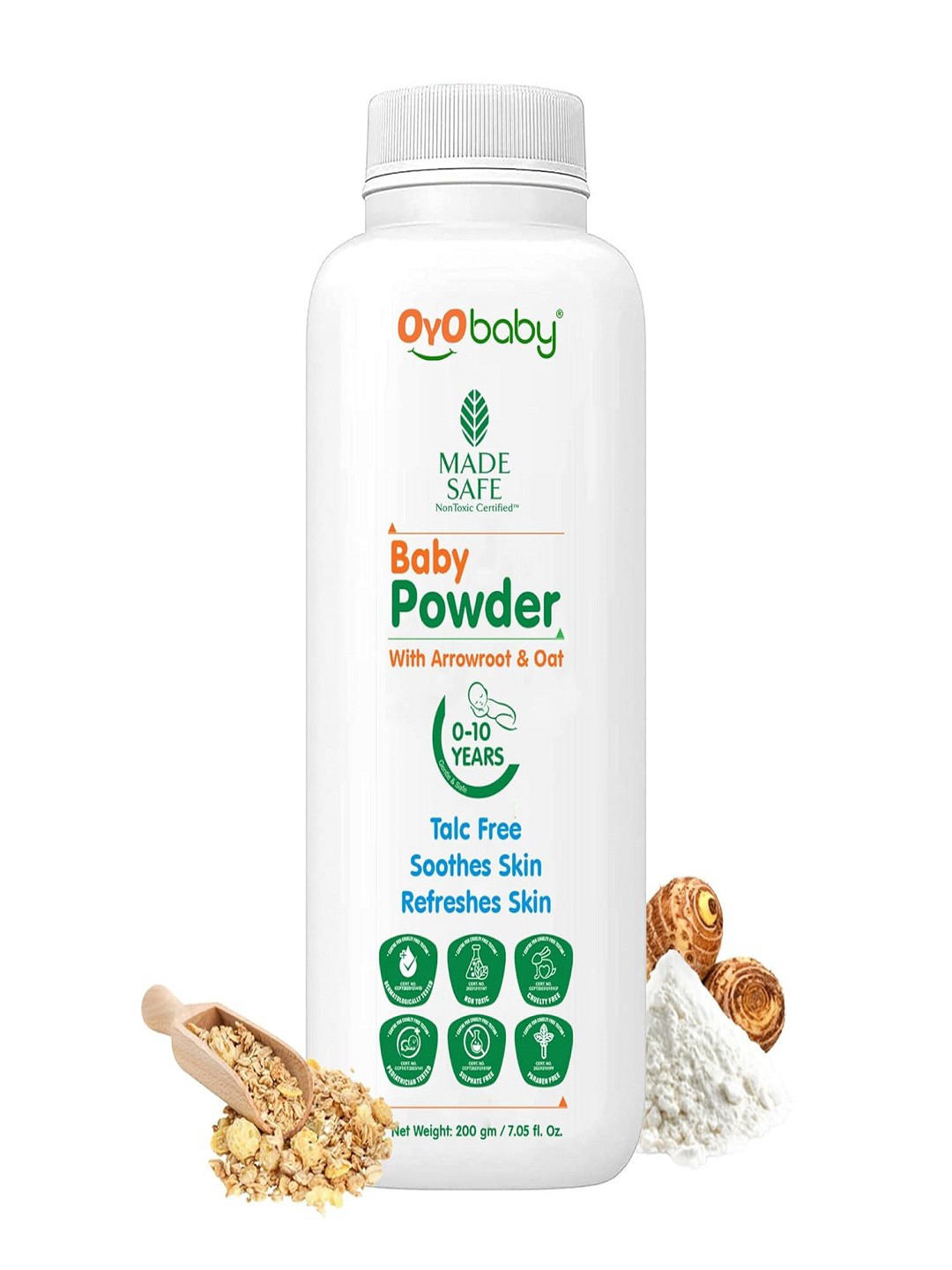 OyO Baby Infants Talc-Free Natural Baby Powder 200 g