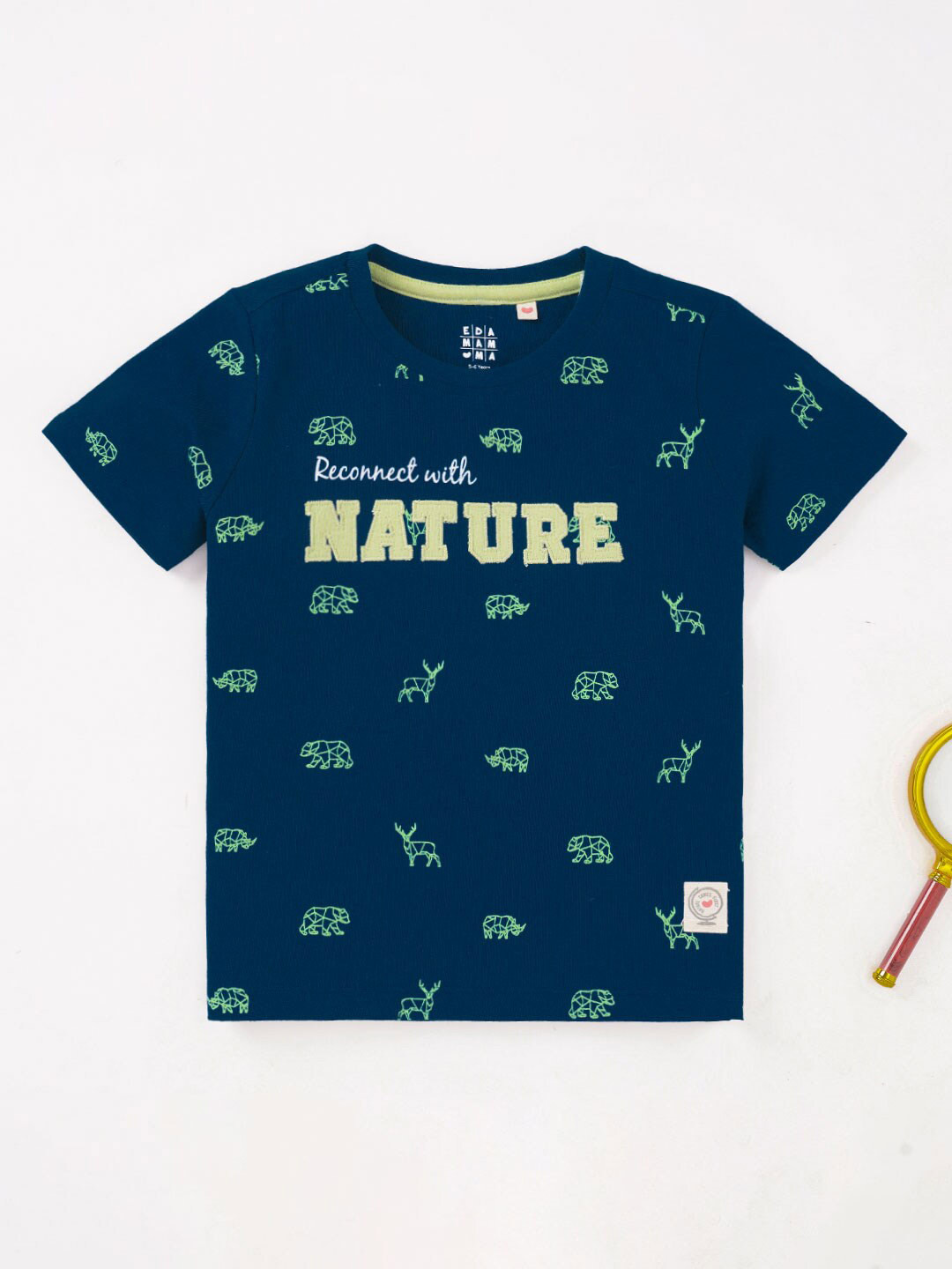 Ed-a-Mamma Boys Conversational Printed Pure Cotton T-shirt