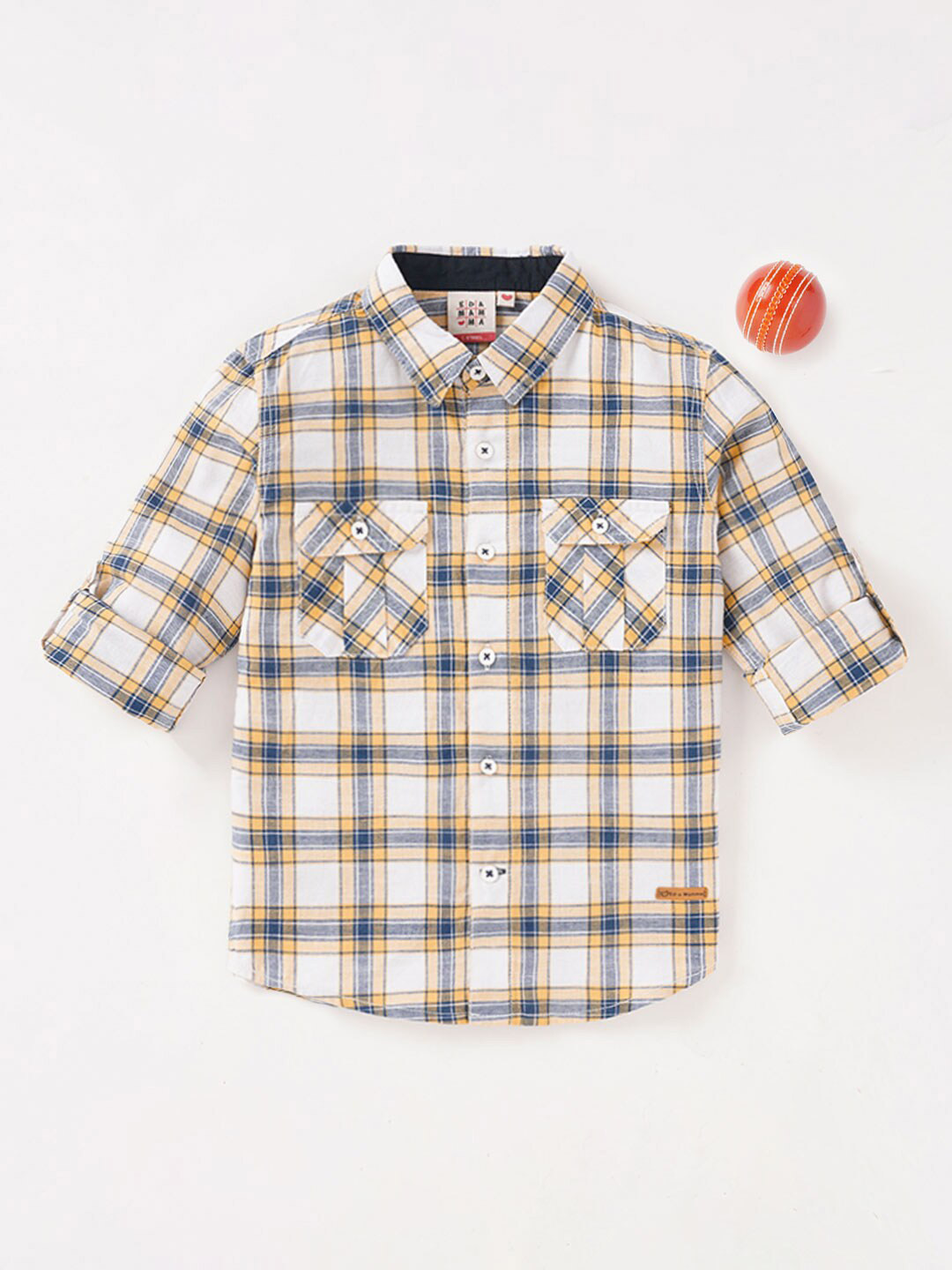 Ed-a-Mamma Boys Tartan Checks Checked Casual Cotton Shirt