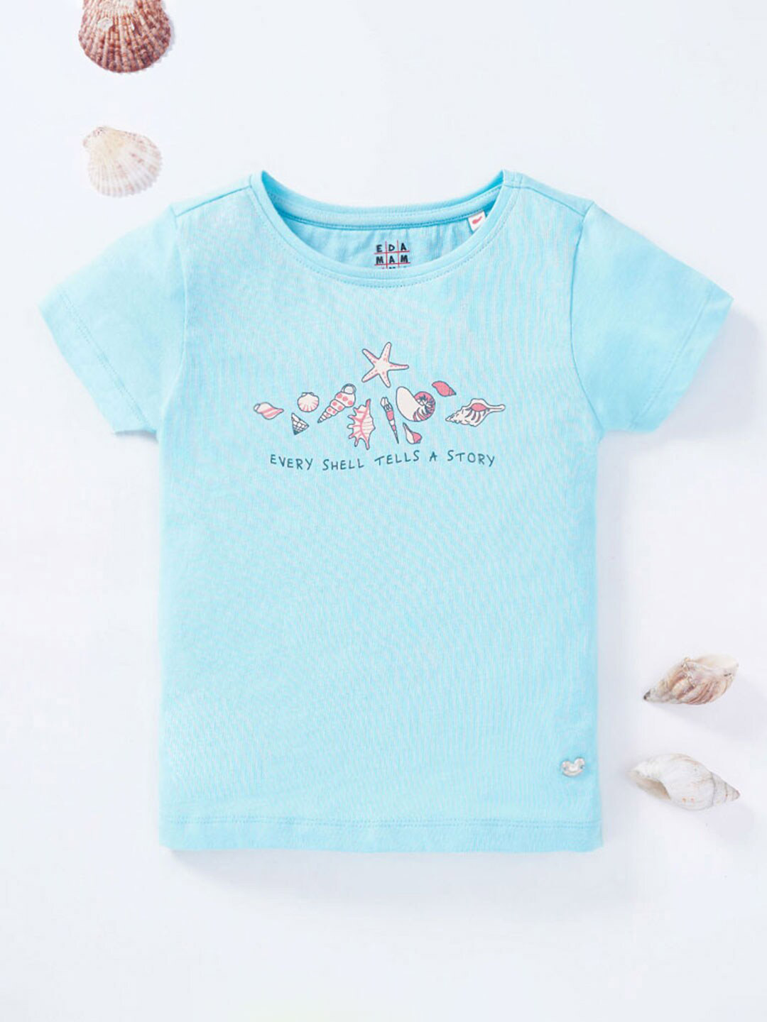 Ed-a-Mamma Girls Conversational Printed Cotton T-shirt