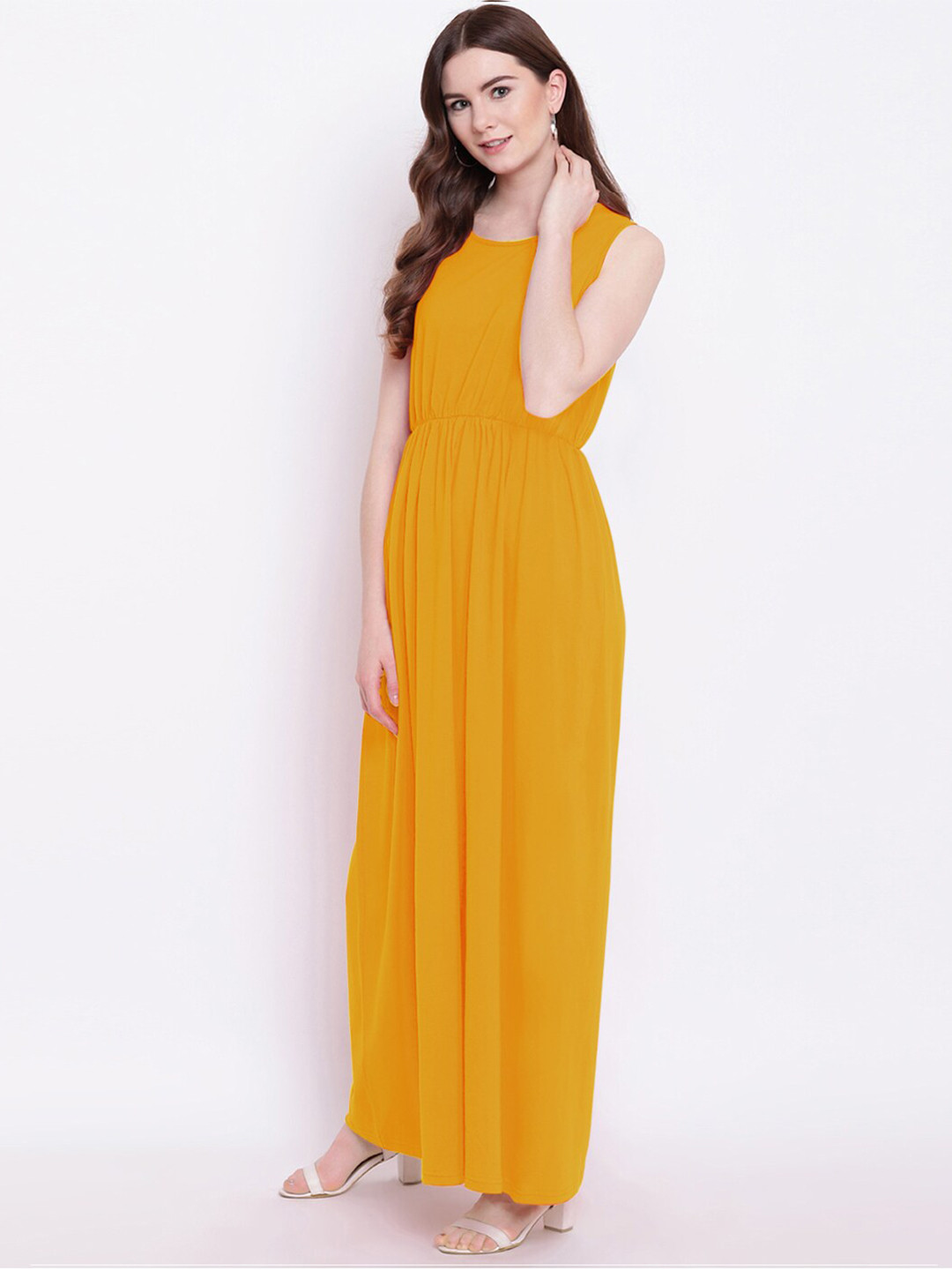 A.T.U.N. Sleeveless Fit & Flare Maxi Cotton Dress