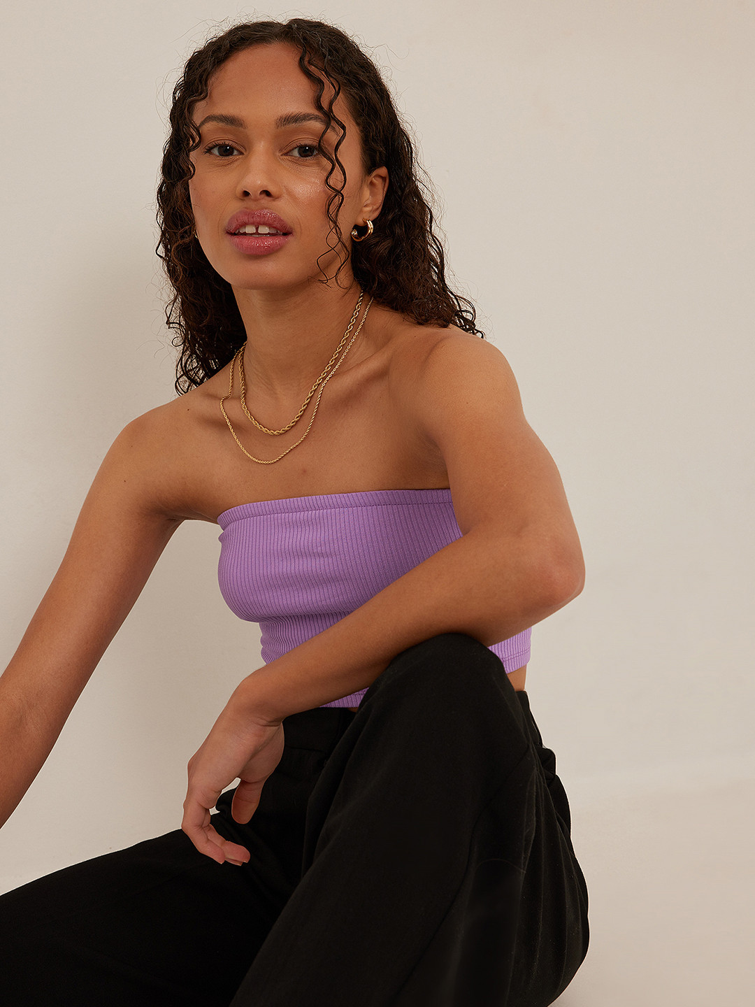 NA-KD Ribbed Tube Crop Top