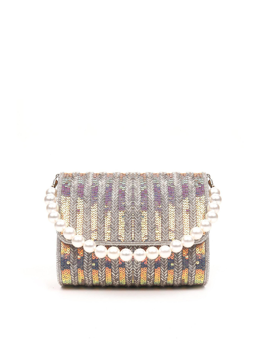 ODETTE Embellished Wrist Loop Box Clutch