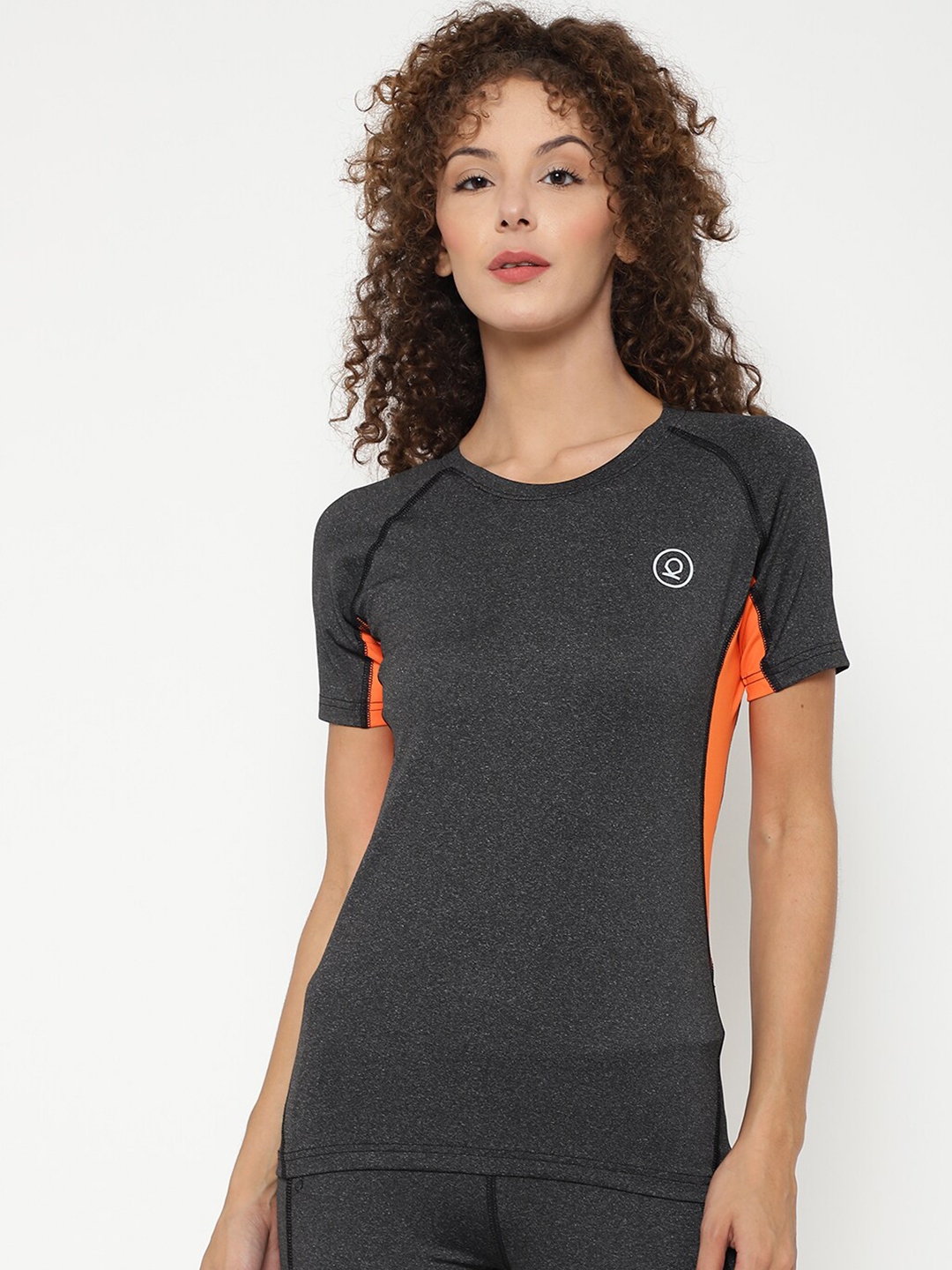 Buy CHKOKKO Round Neck Raglan Sleeves Neon Highlights Dry Fit Gym Sports T  Shirt - Tshirts for Women 21768568
