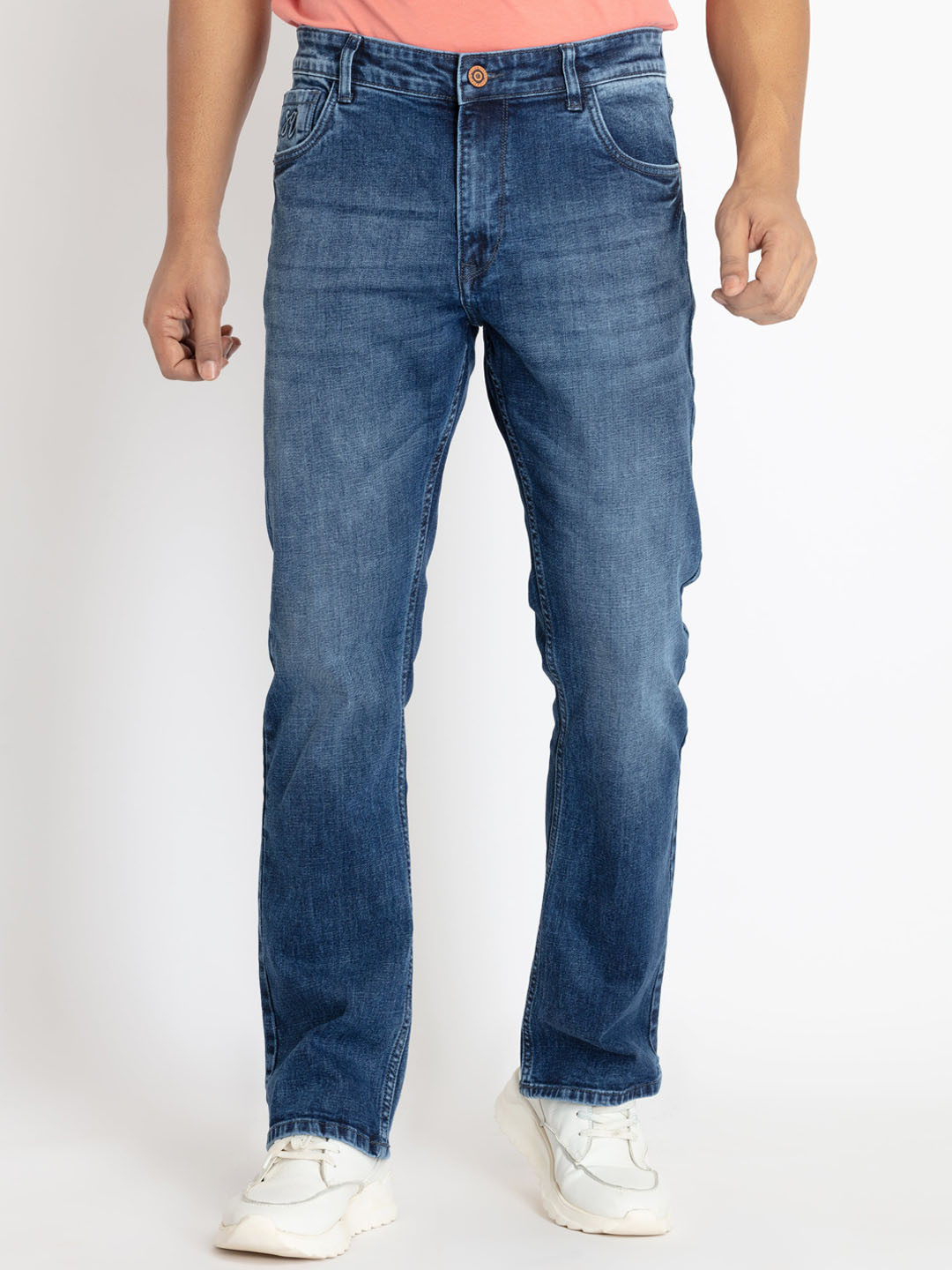 Status Quo Men Bootcut Heavy Fade Stretchable Jeans