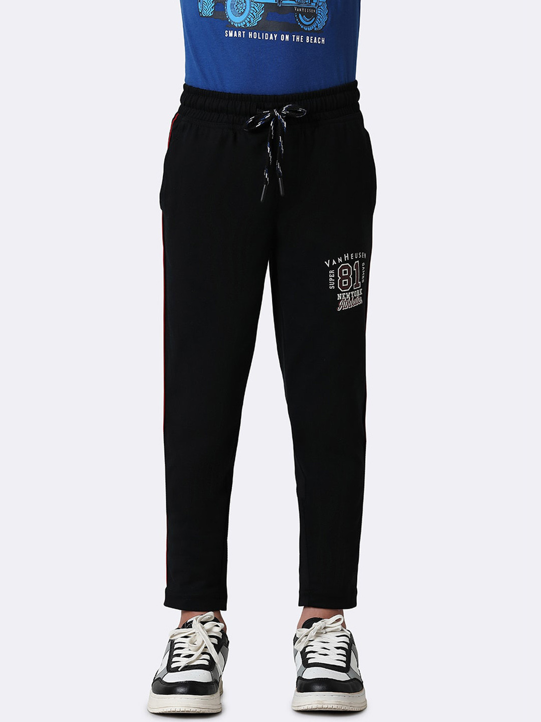 Van Heusen Boys Printed Cotton Smart Tech Easy Stain Release Track Pants