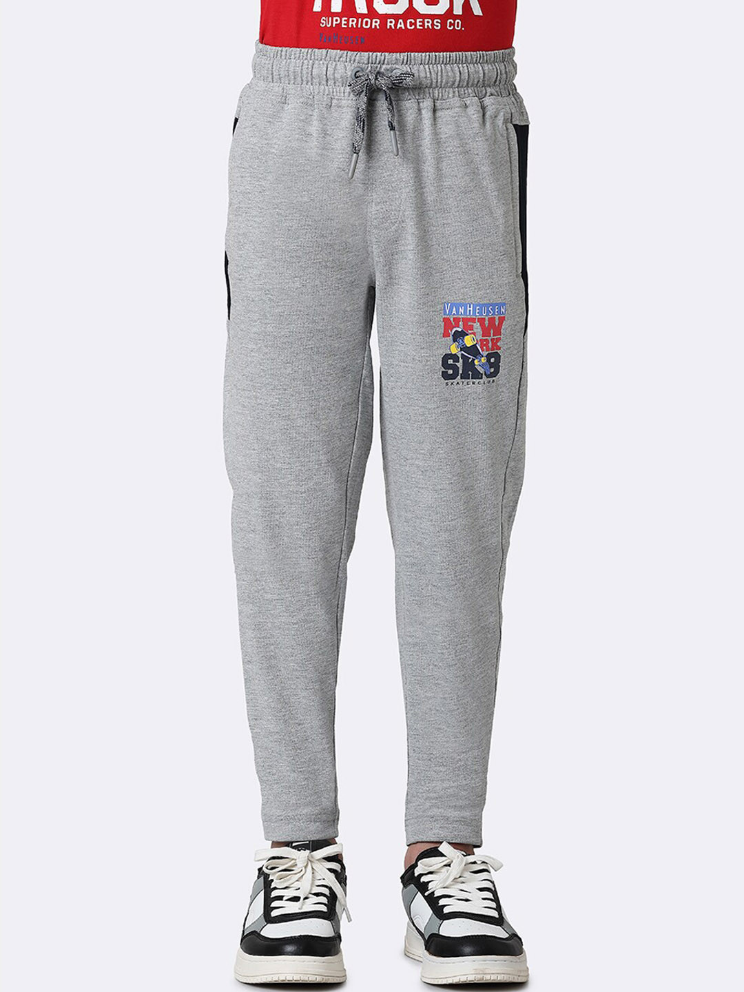 Van Heusen Boys Printed Cotton Smart Tech Easy Stain Release Track Pants
