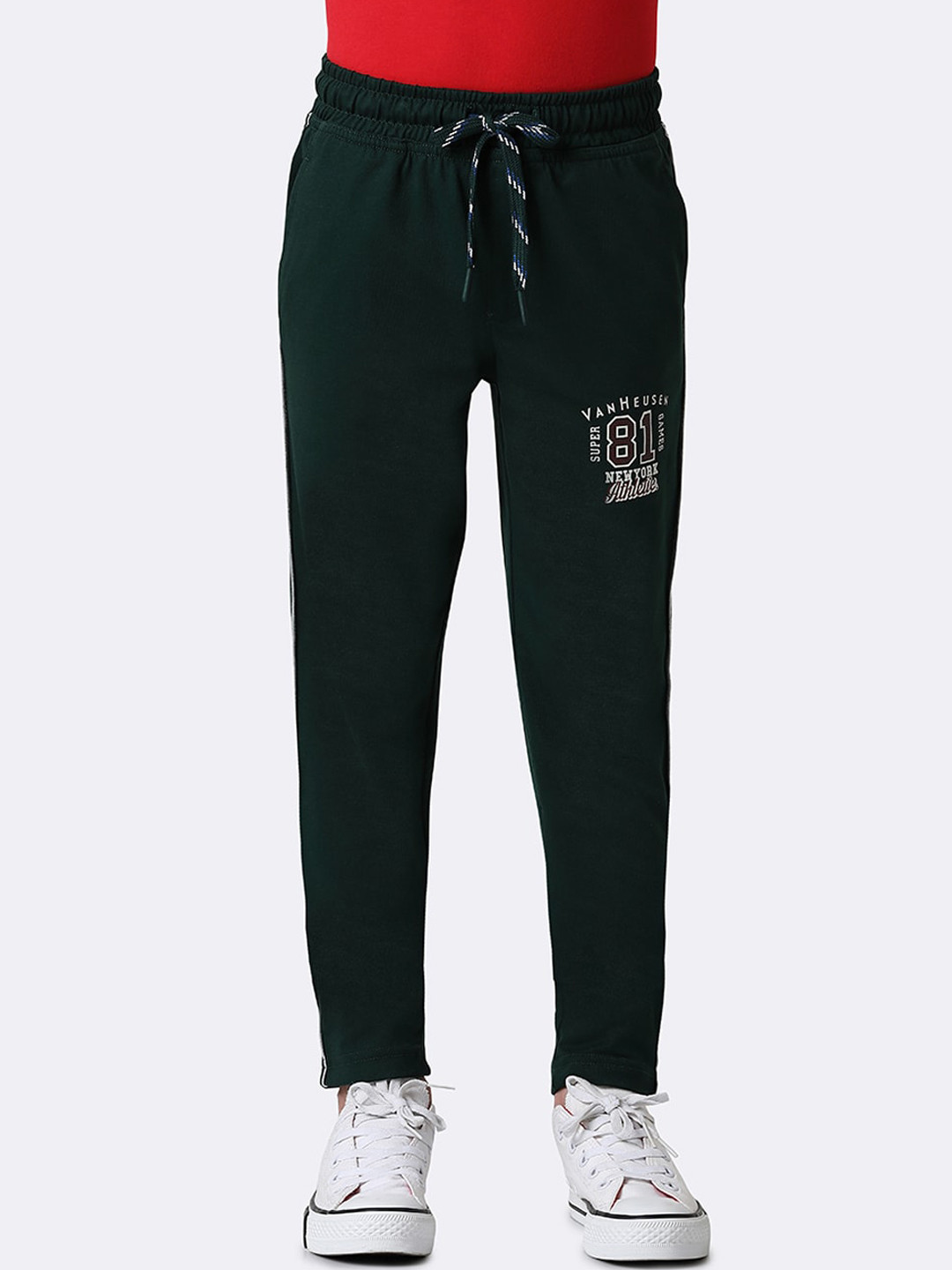 Van Heusen Boys Printed Cotton Smart Tech Easy Stain Release Track Pants