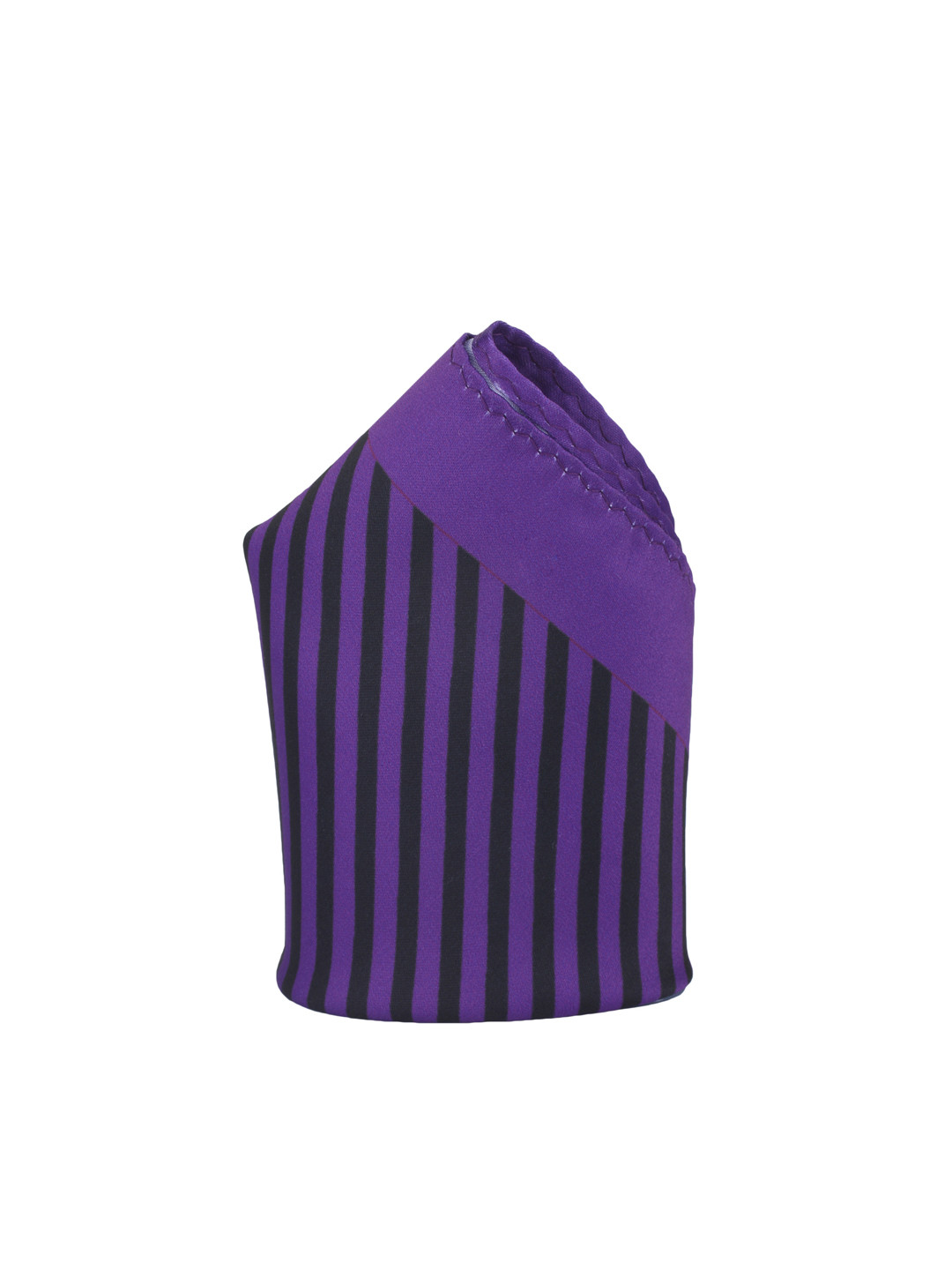Alvaro Castagnino Purple & Black Printed Pocket Square