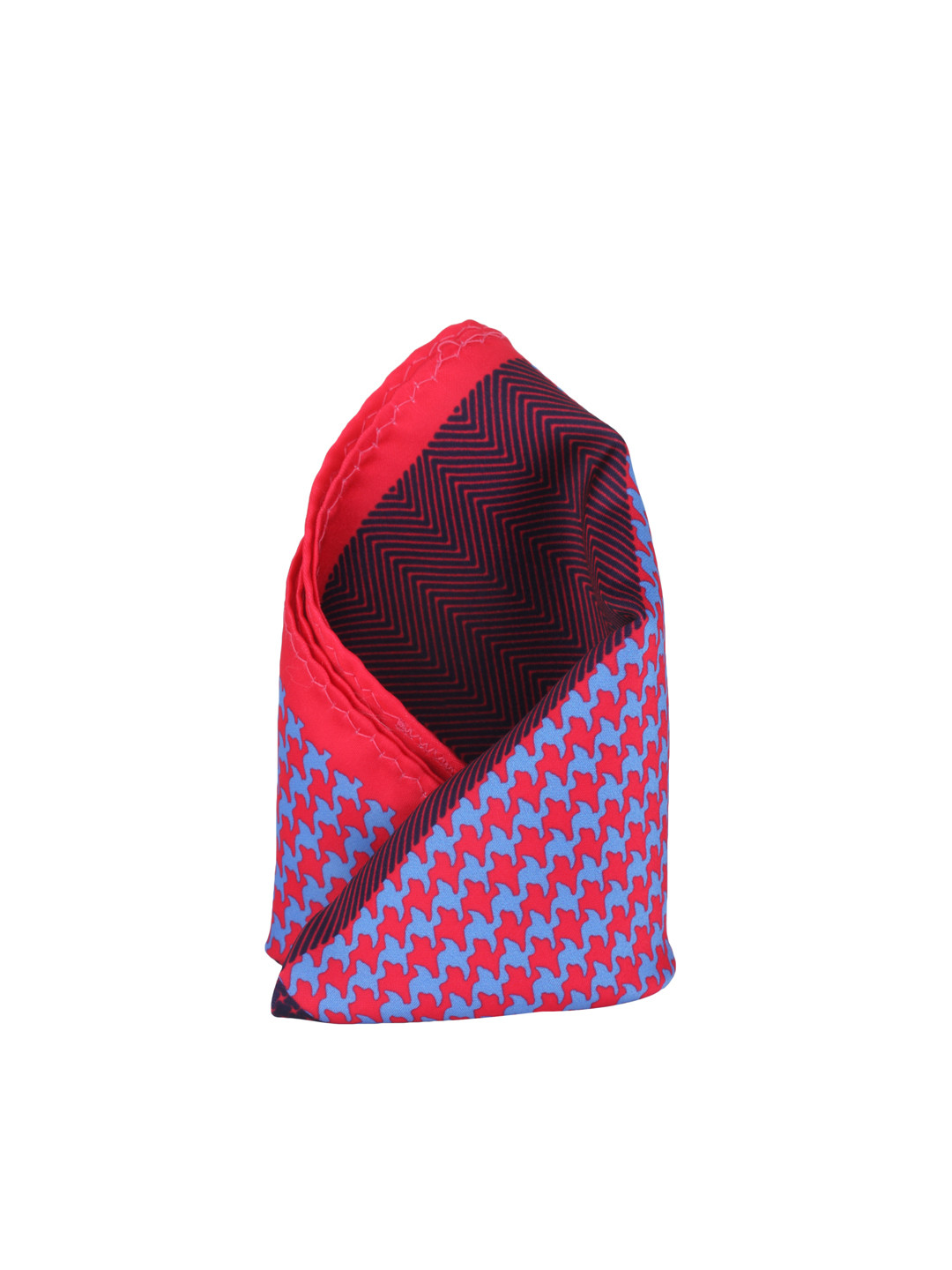 Alvaro Castagnino Red & Blue Printed Pocket Square