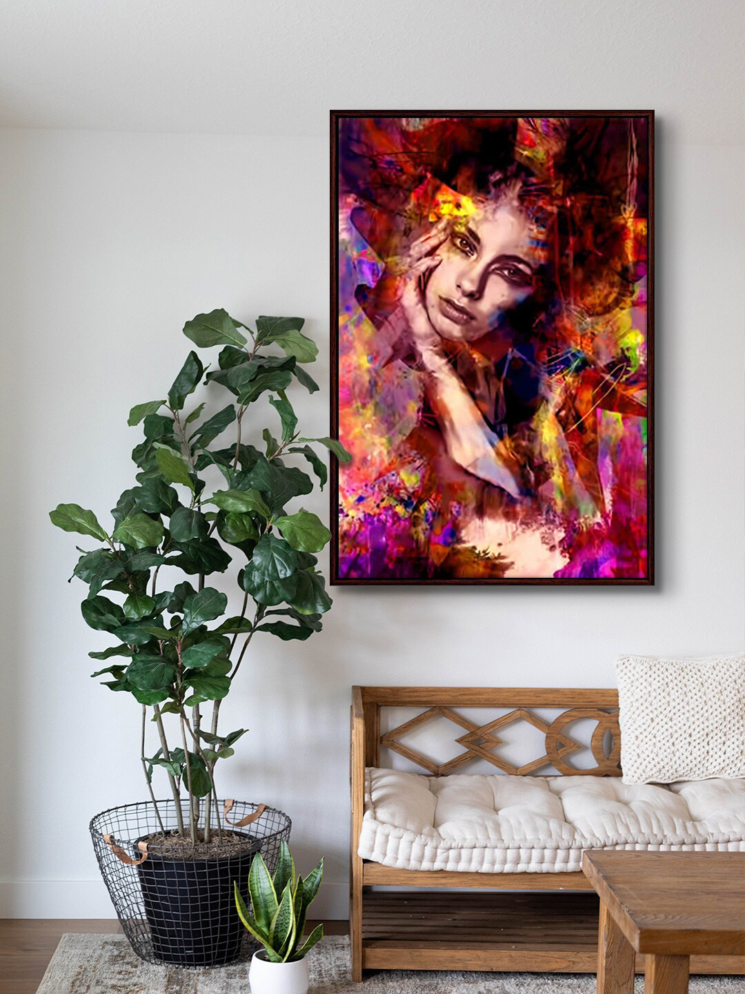 999Store Brown & Red Religious Painting Wall Art