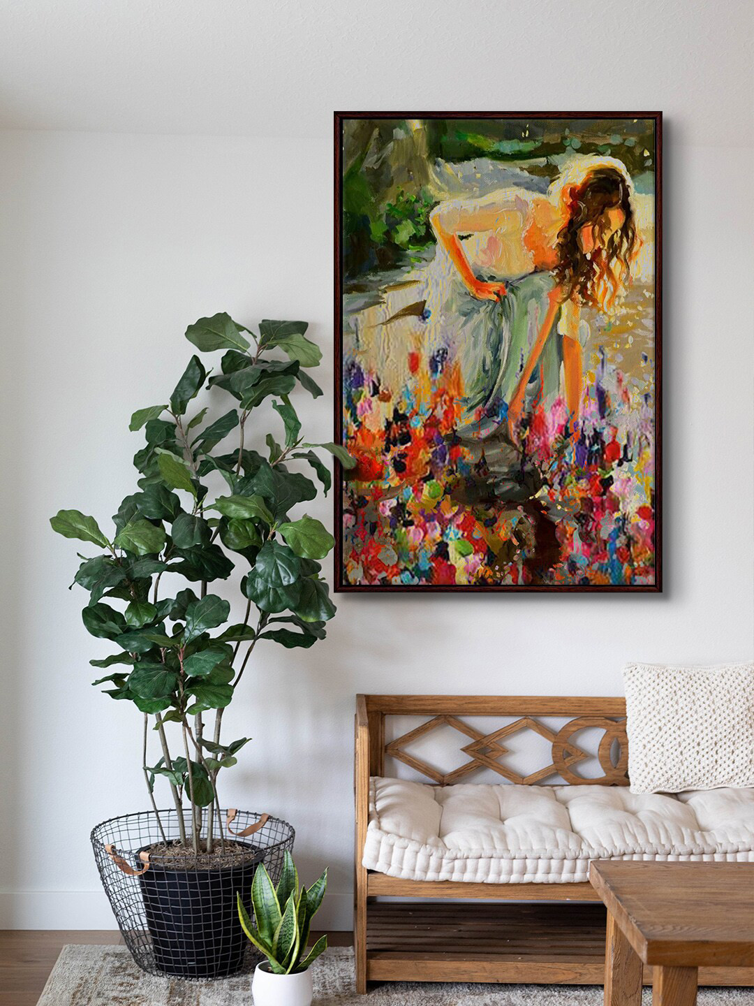 999Store Green Canvas Wall Living Room Rectangle Potrait Paintings Wall Art -16 x 23In