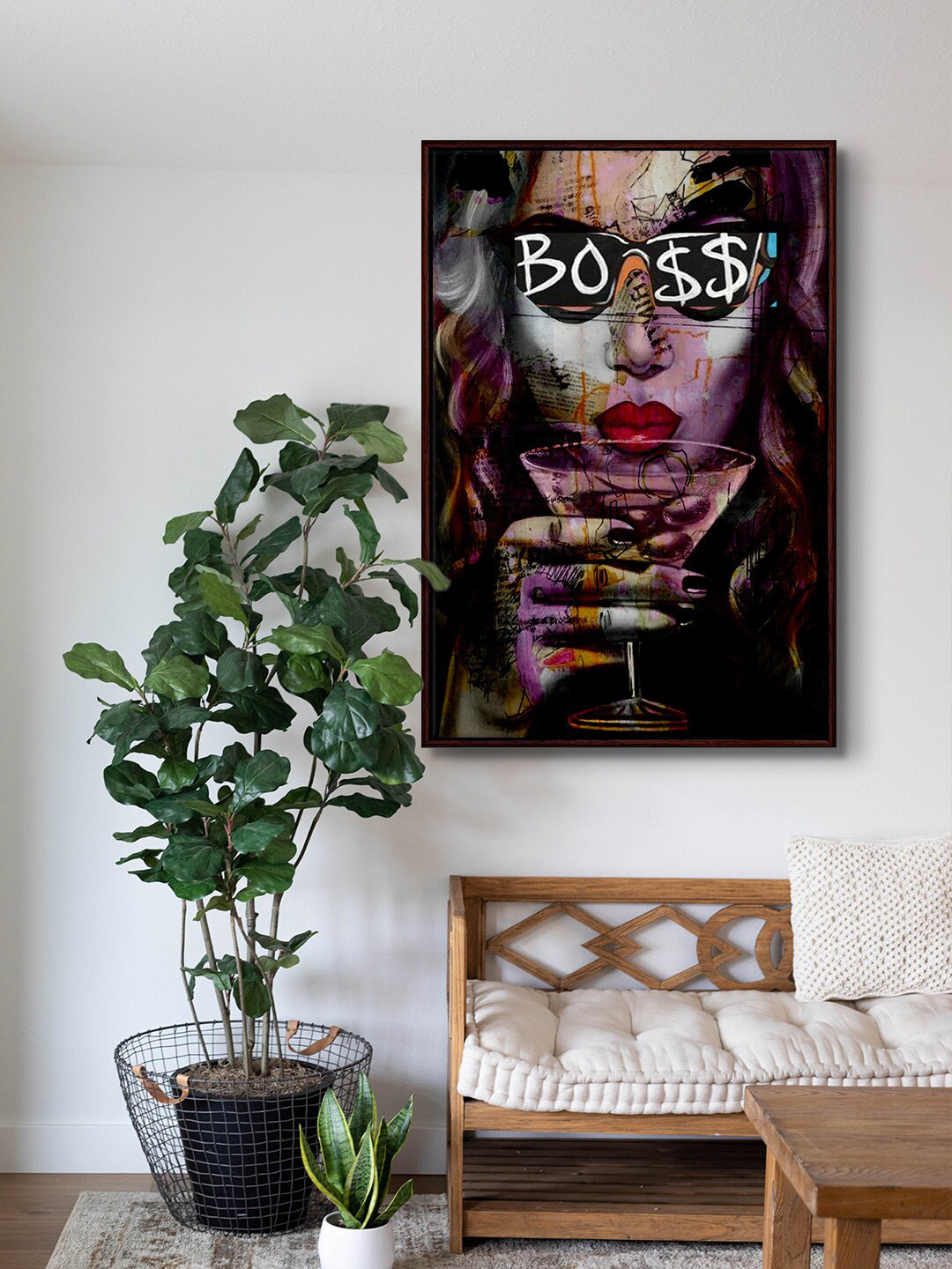 999Store Lady Modern Art Canvas Wall Rectangle Paintings Wall Art - 16x24In