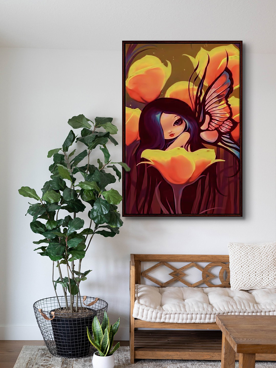 999Store Brown & Yellow Magic Scenery Canvas Painting Wall Art