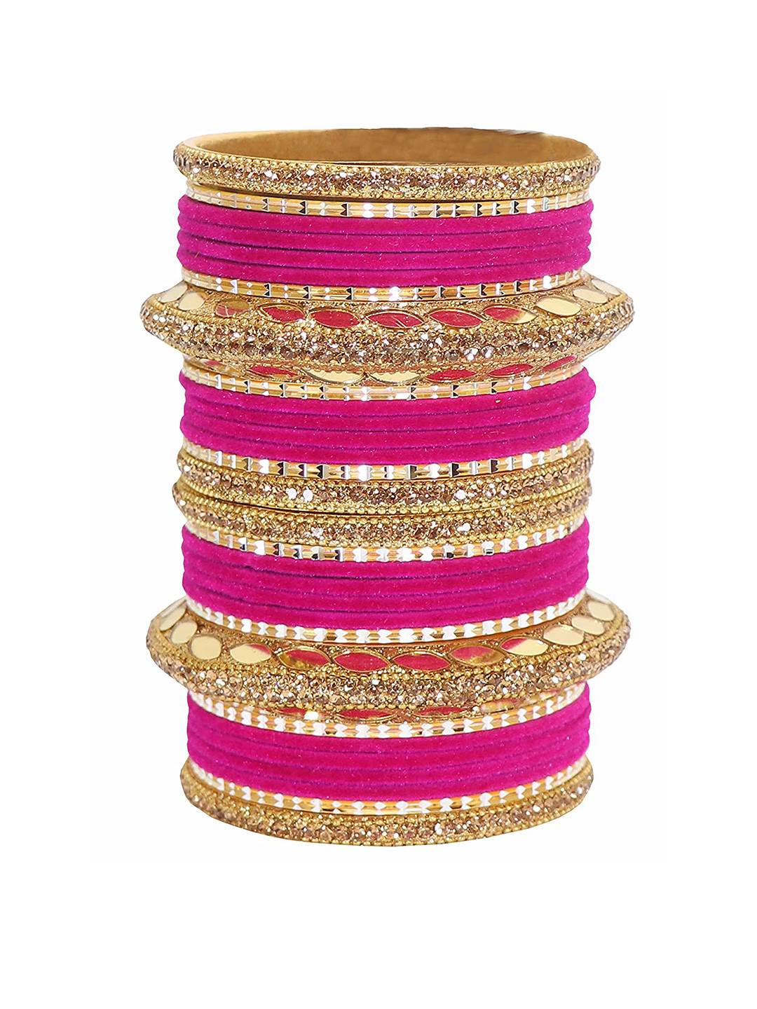 NMII Set Of 30 Cubic Zirconia-Studded Bride Bangle Set