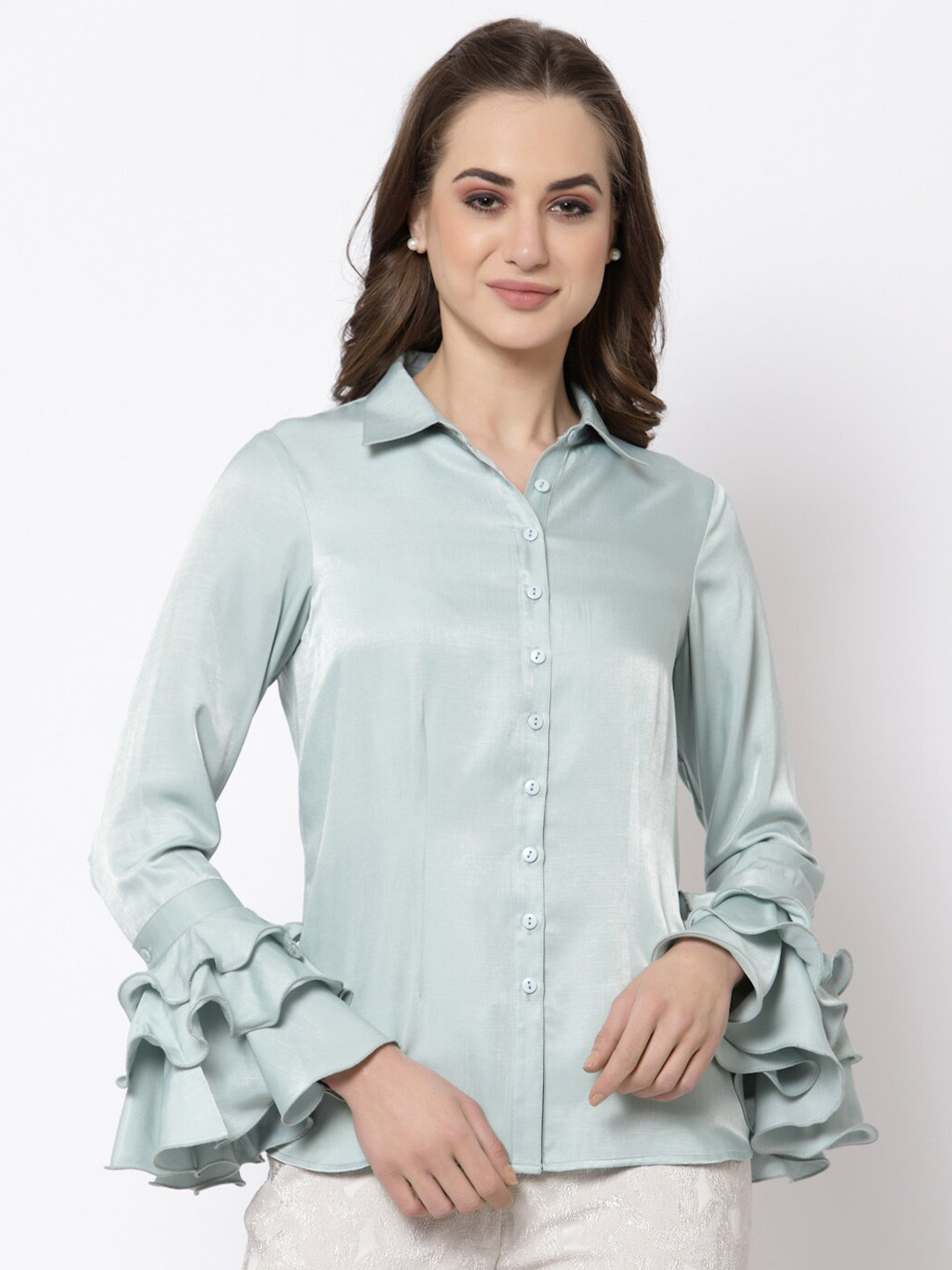 OFFICE & YOU Women Casual Satin Shirt