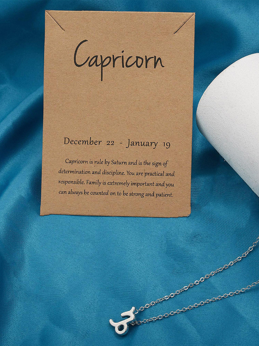 Pinapes Silver-Plated Star Sign Capricorn Necklace
