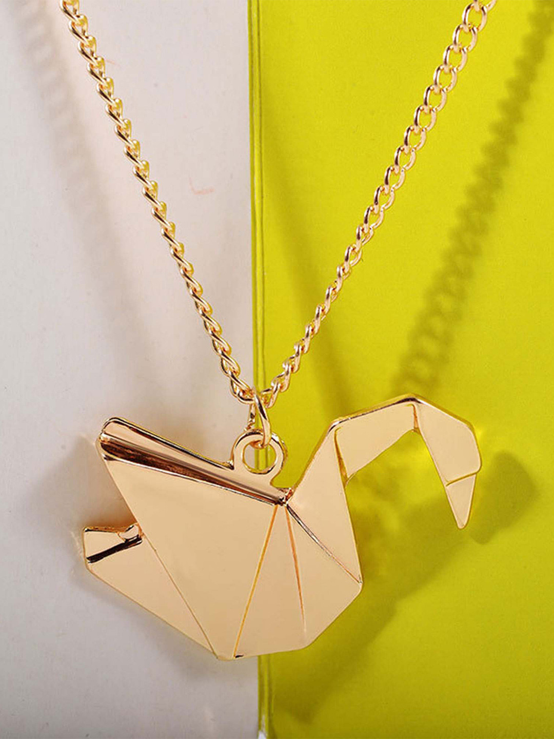 Pinapes Gold-Plated Origami Bird Necklace