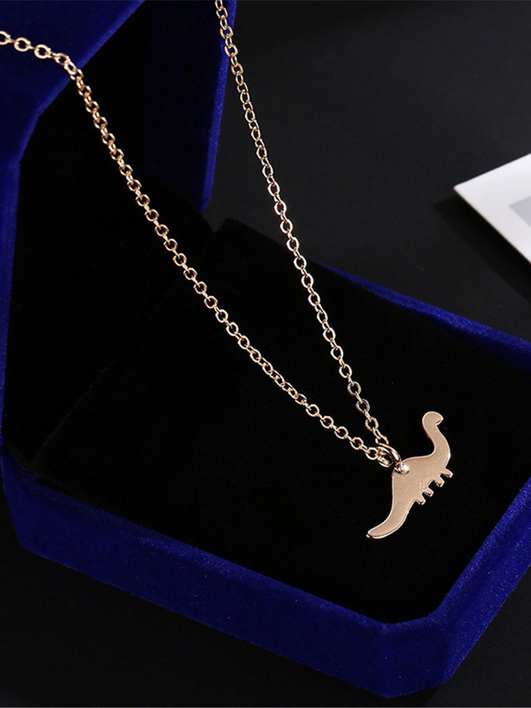 Pinapes Gold-Plated Dinasaur Necklace