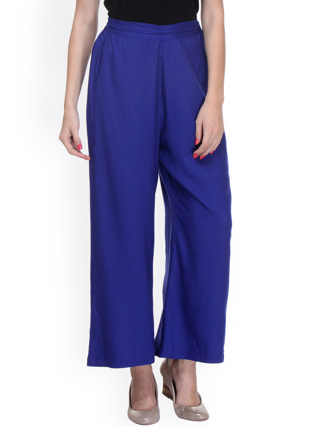 Varanga Royal Blue Straight Palazzo