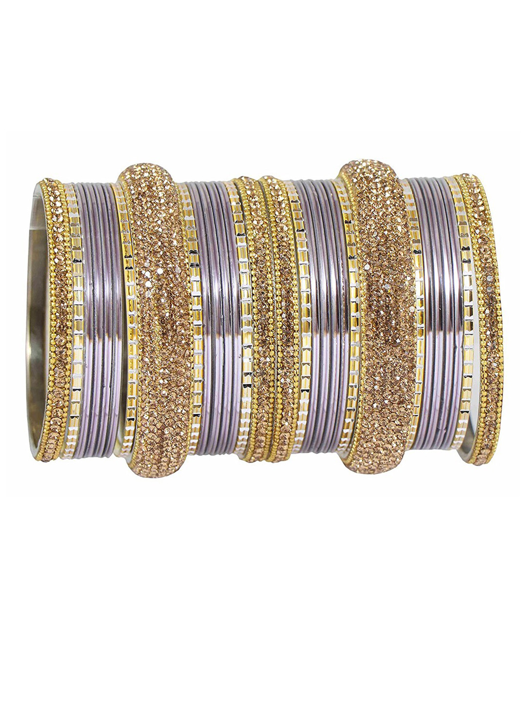 NMII Set of 30 Zircon Stone Studded Bangles