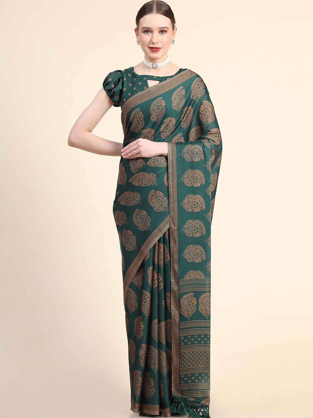Leeza Store Paisley Printed Saree