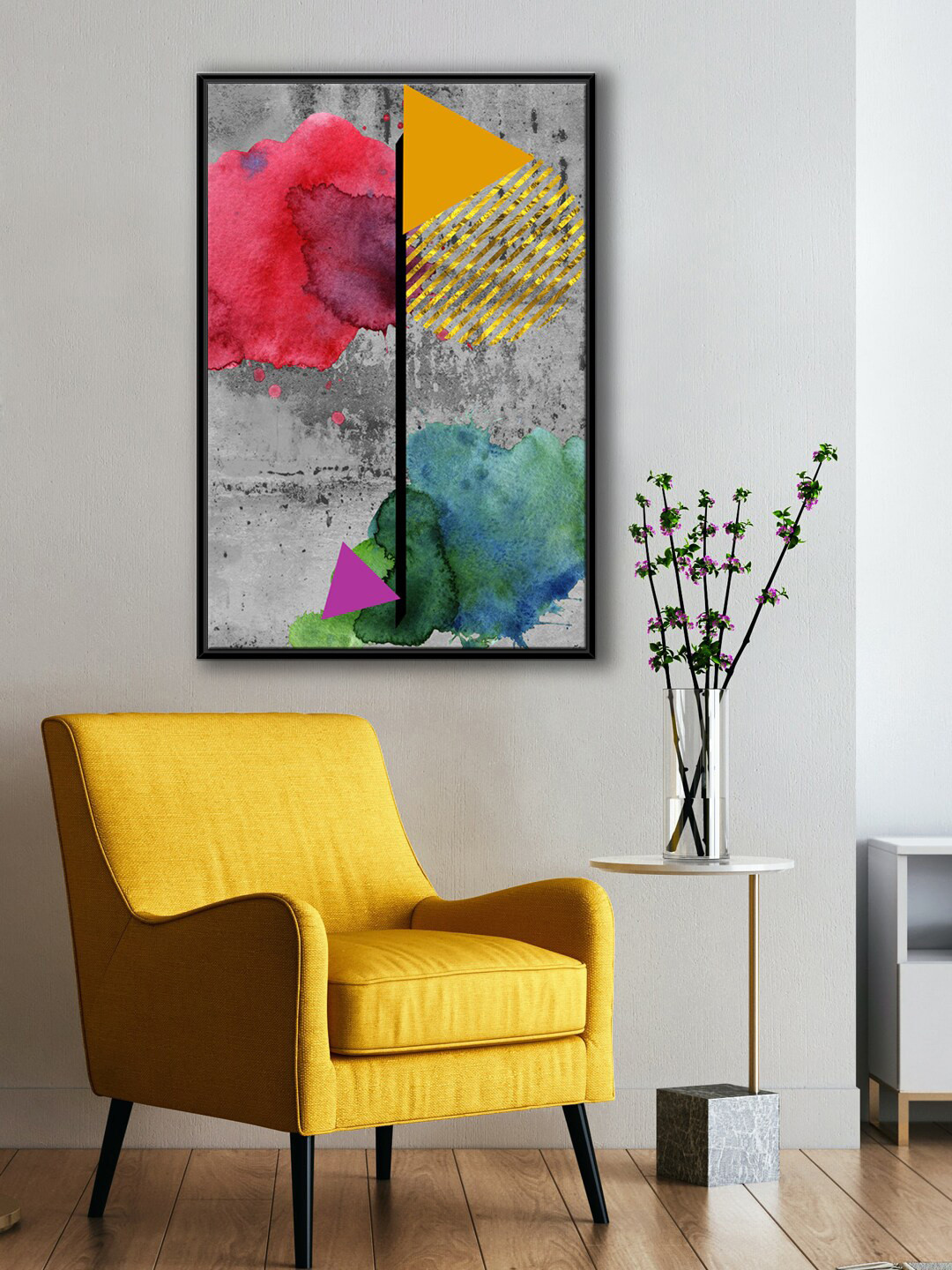 999Store Modern Green & Pink Abstract Painting Wall Art
