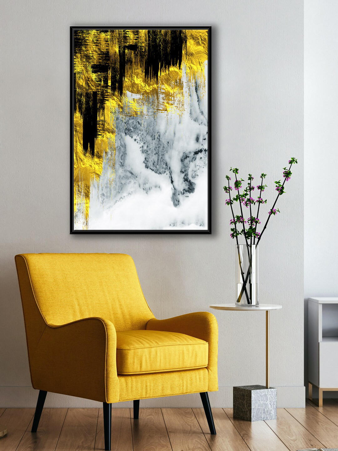 999Store Modern White & Black Abstract Painting Wall Art