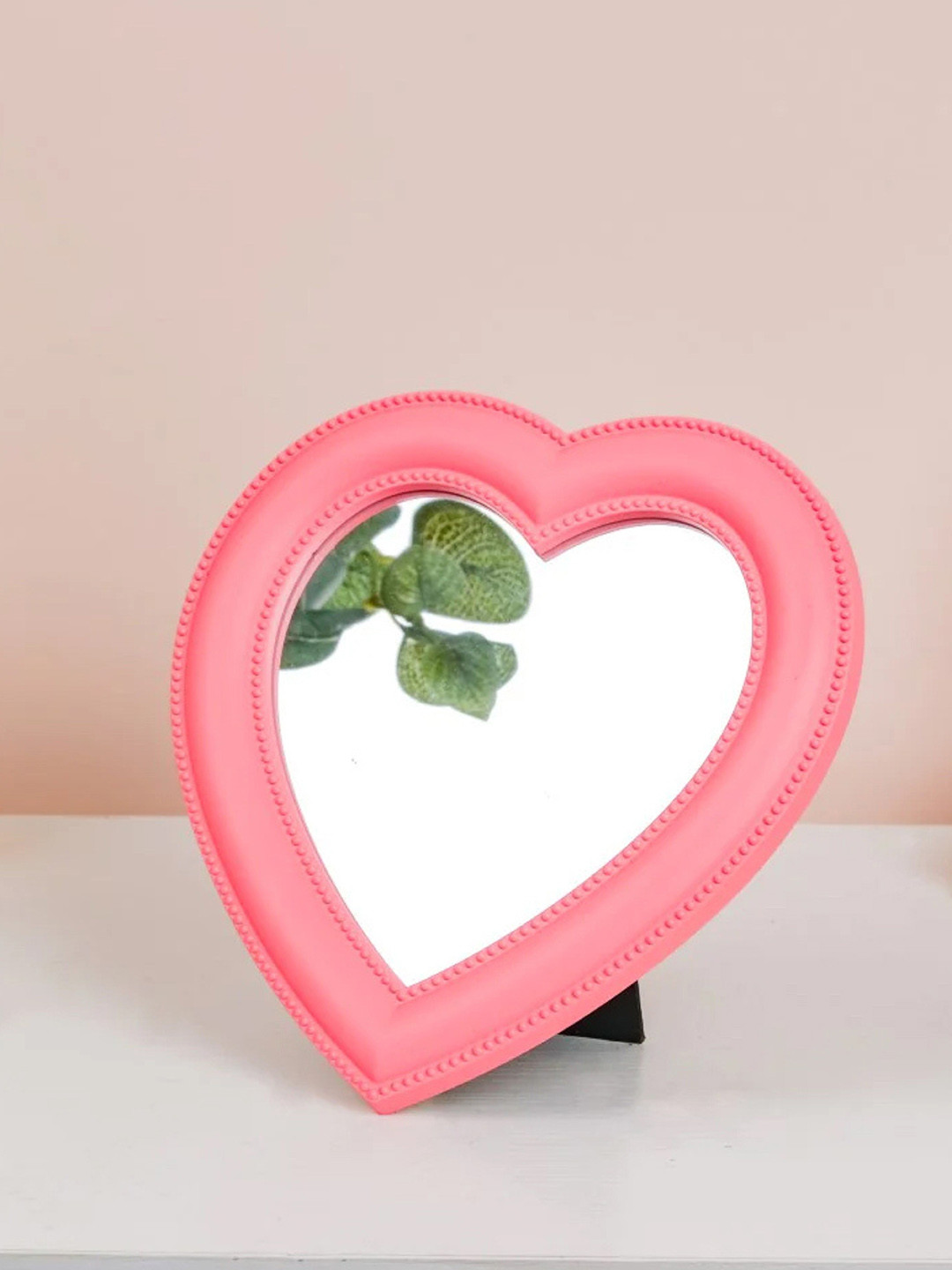 Nestasia Pink Hearty Unique Design  Table Top Mirror