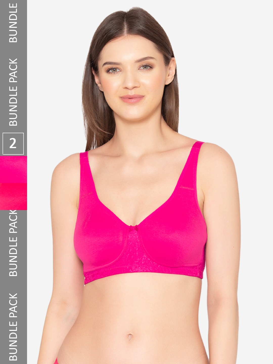 GROVERSONS Paris Beauty Pack of 2 Non-Wired Seamless All Day Comfort  T-shirt Bra