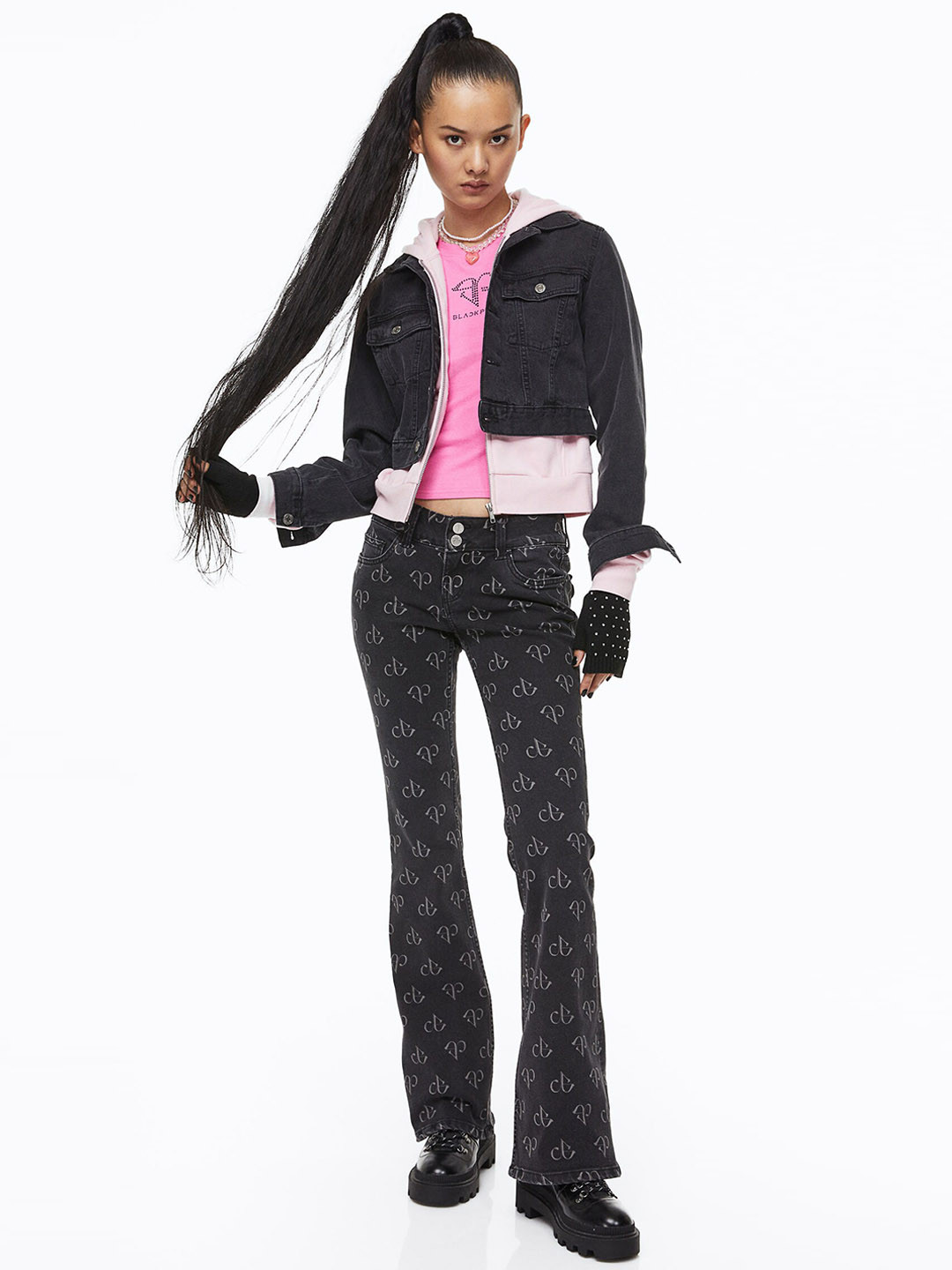 H&M Women Flared Low Jeans