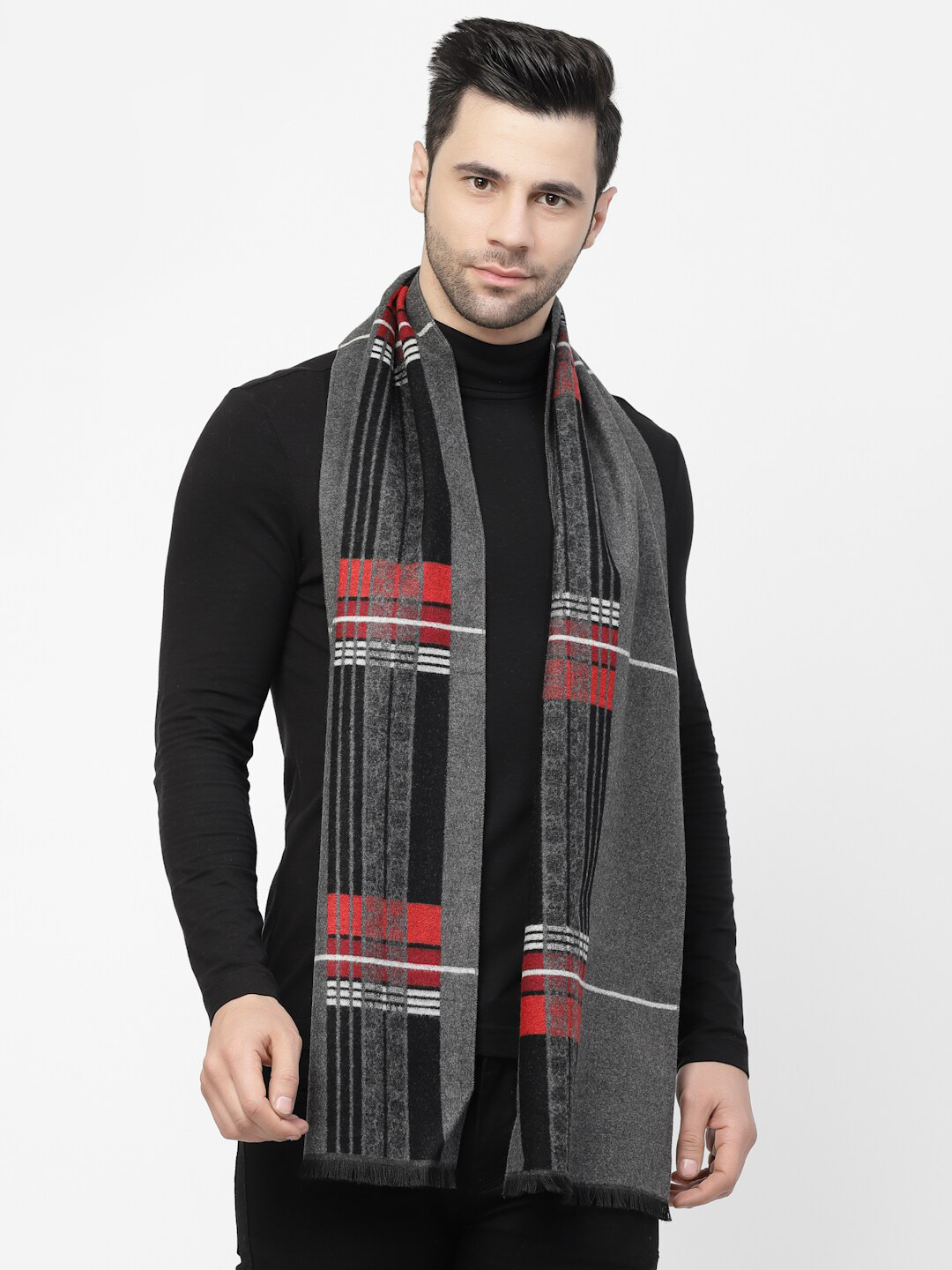 Calvadoss Men Checkered Acrylic Muffler