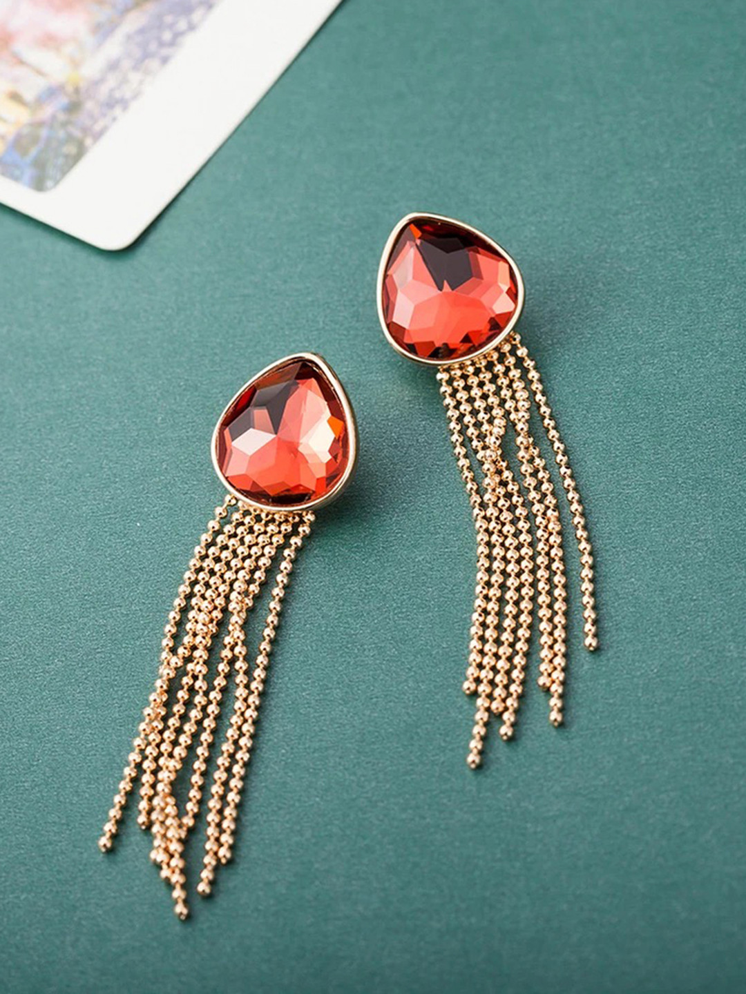 Shining Diva Fashion Gold-Plated Contemporary Drop Earrings