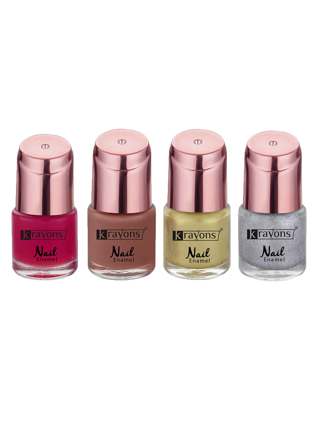 krayons Set Of 4 Color Me Crazy Gel Long Lasting Nail Polish - 8ml Each