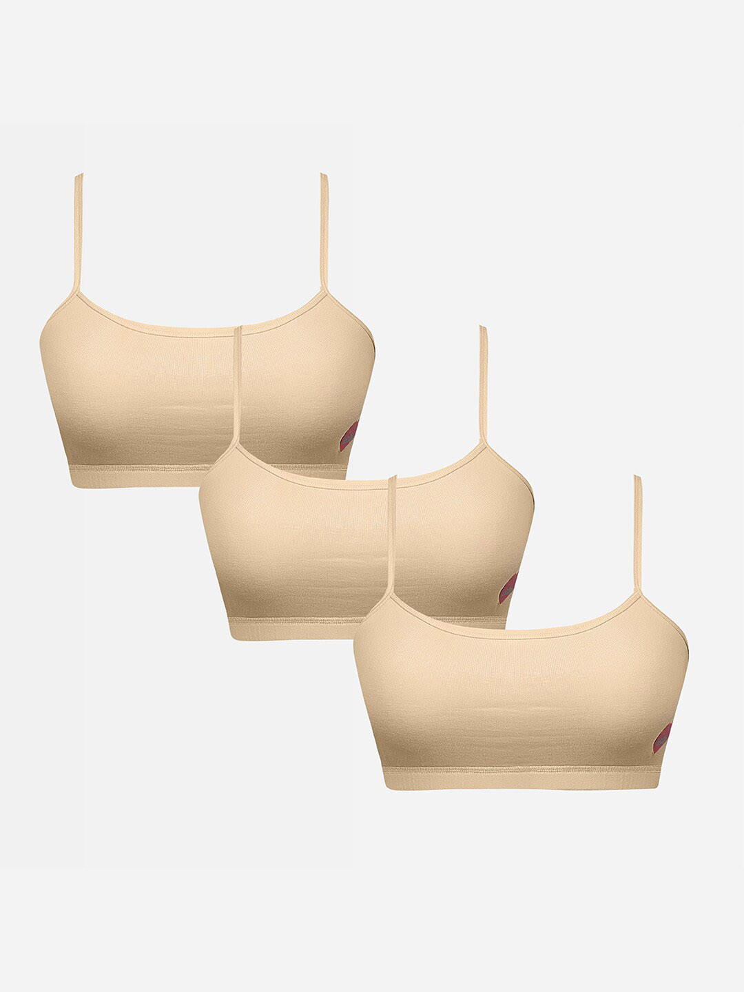 Sillysally Girls Pack of 3 Seamless Double Layer All Day Comfort Beginners Sports Bra