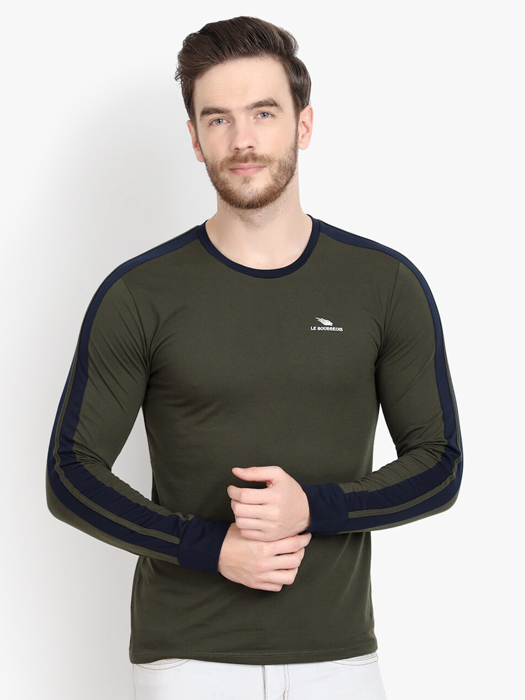 LE BOURGEOIS Long Sleeves Round Neck T-shirt