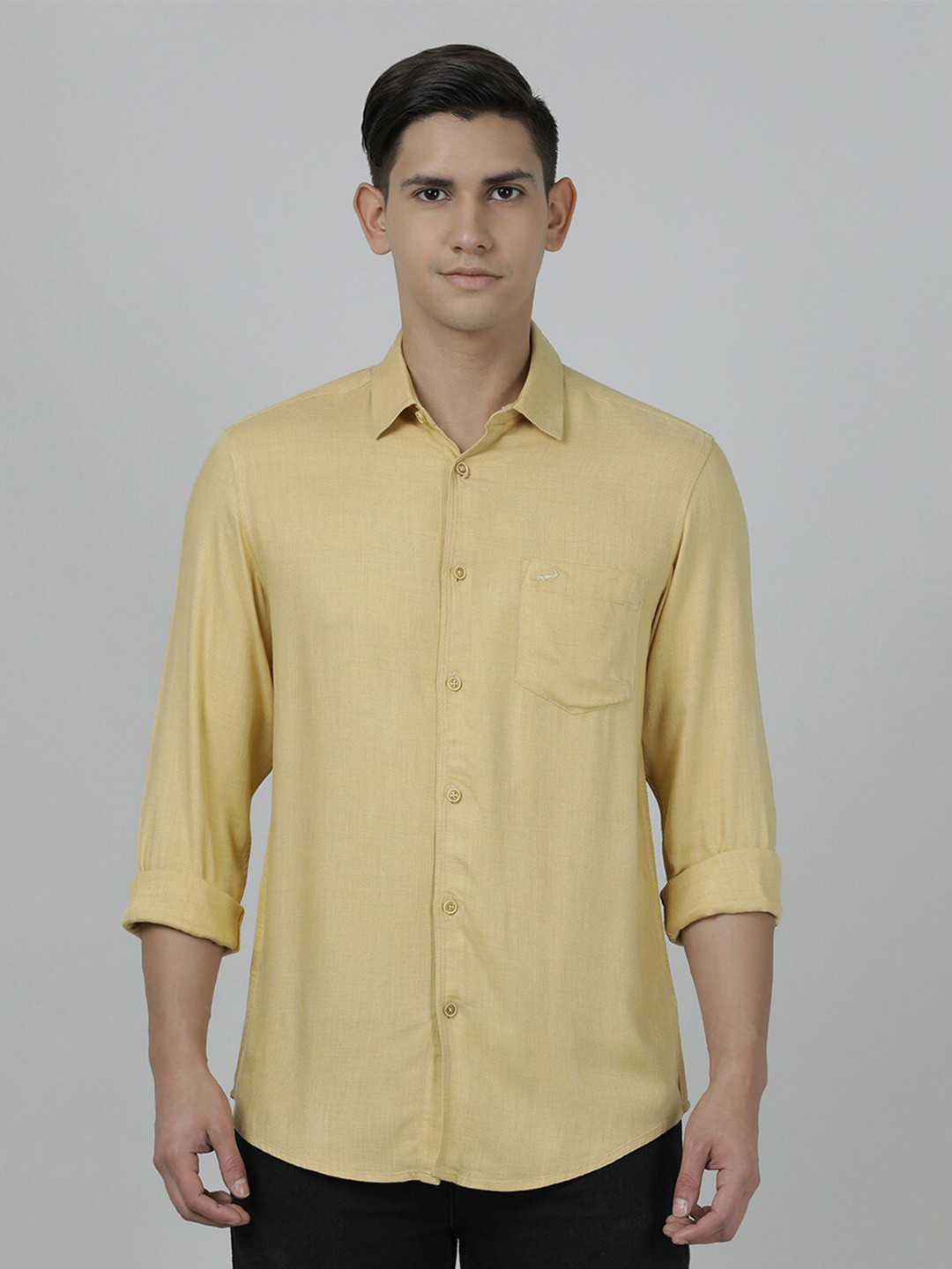 Crocodile Men Casual Cotton Shirt
