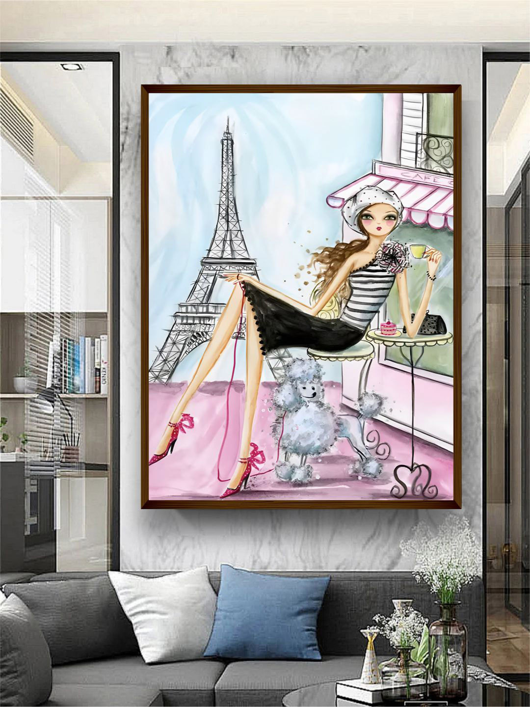 The Art House Pink Canvas Wall Living Room Rectangle Paintings Wall Art -30 x 1.02In