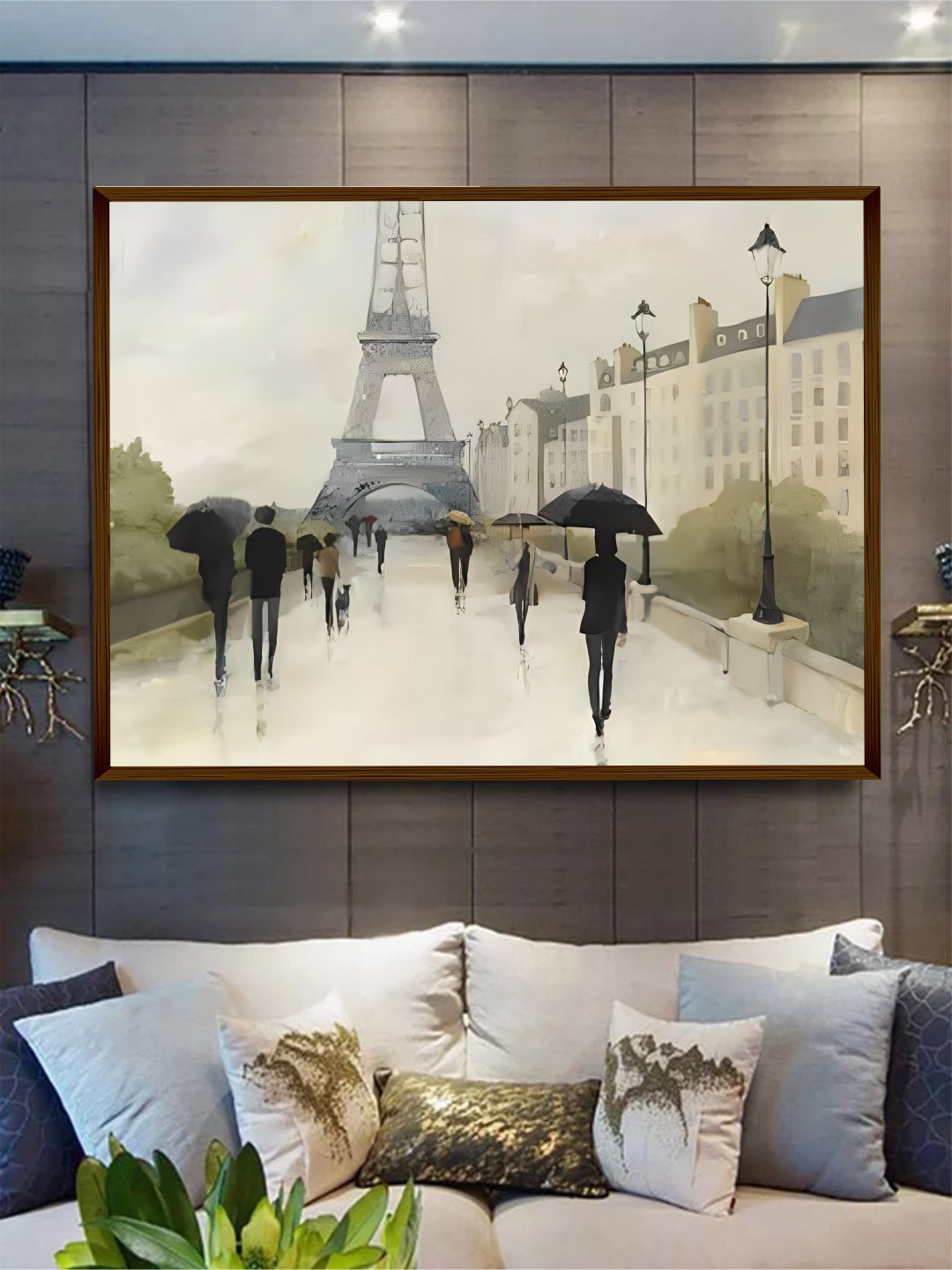 The Art House Grey & Beige Landscape Painting Wall Art