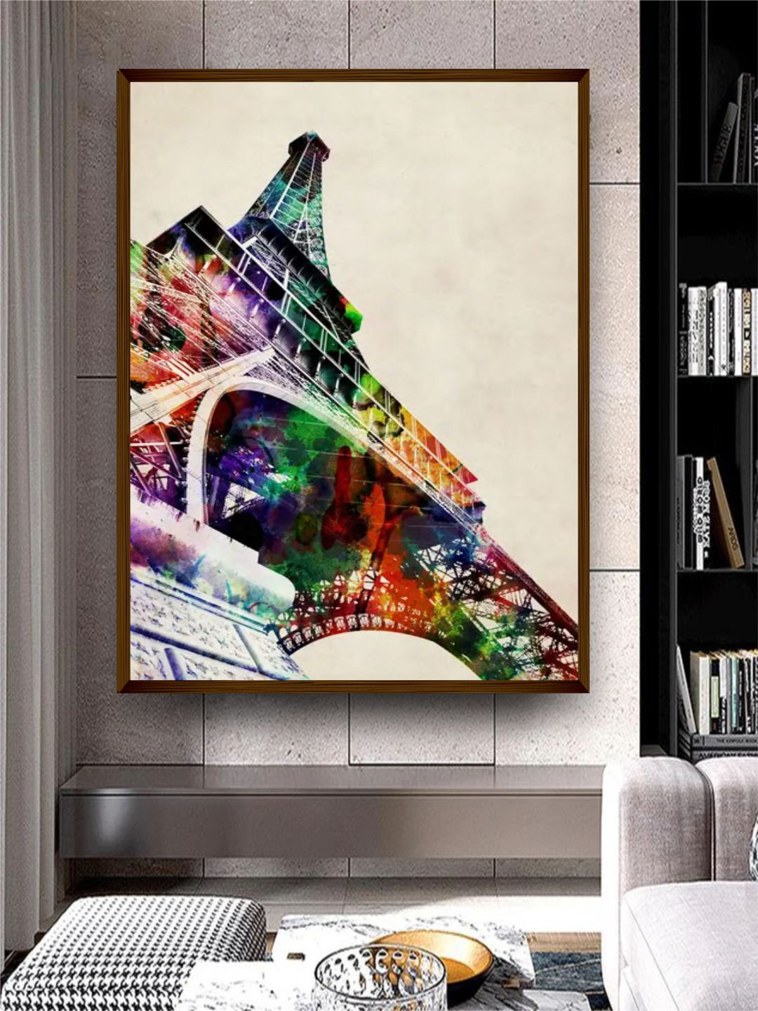 The Art House Beige & Red Landscape Painting Wall Art