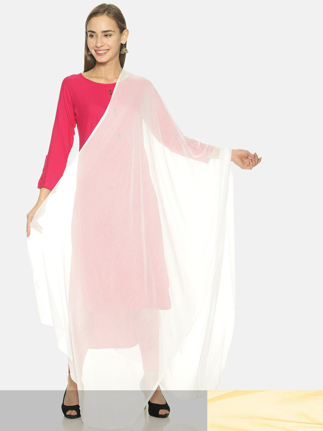 TWIN BIRDS Pack of 2 Machine Weave Dupatta