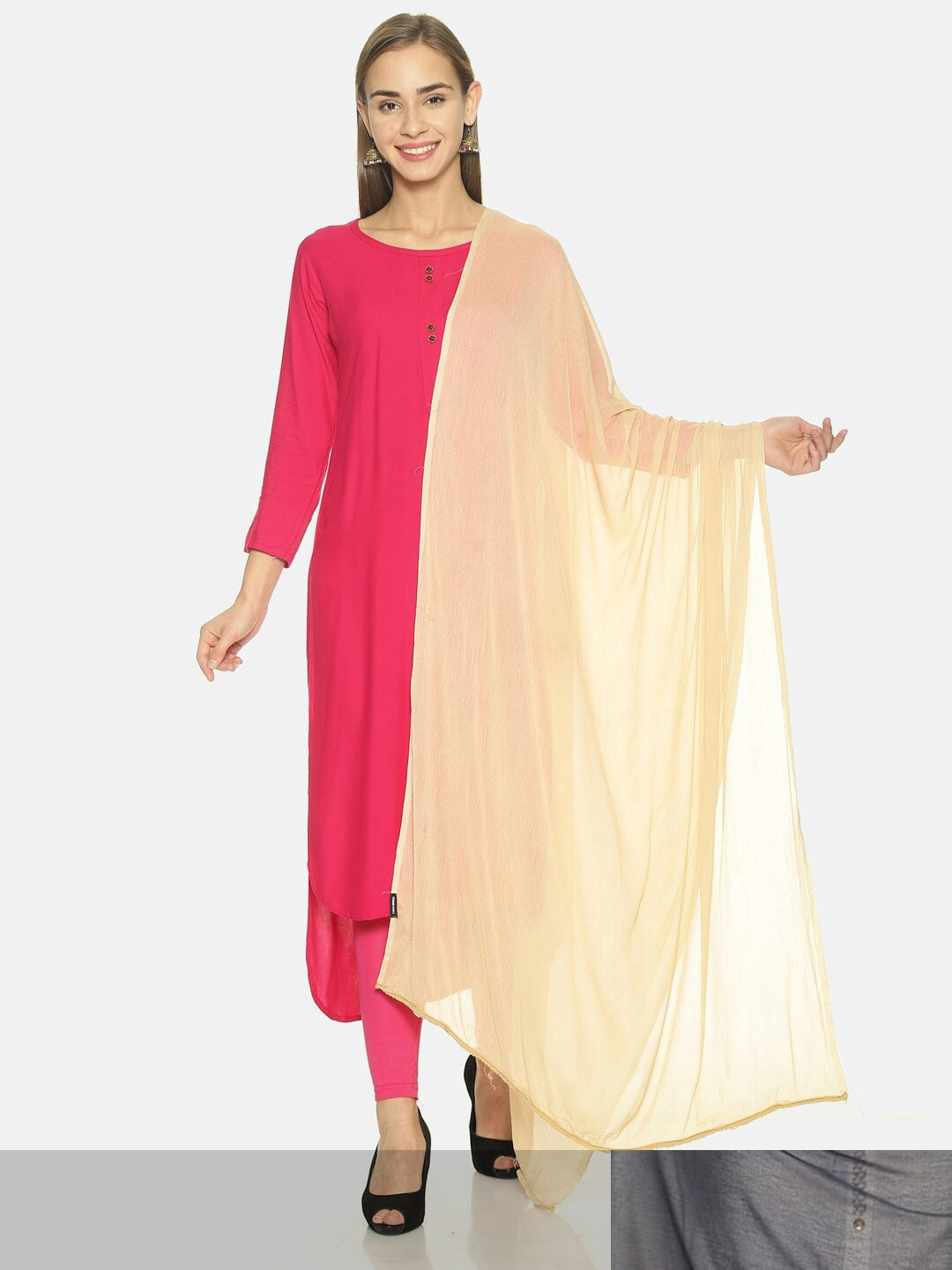 TWIN BIRDS Pack of 2 Machine Weave Dupatta