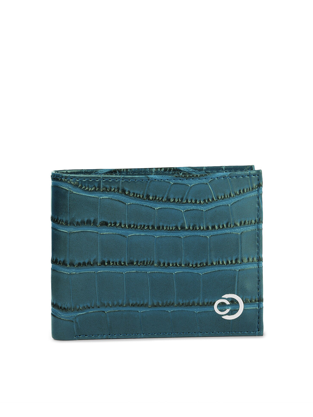 Caprese Men Textured Leather Two Fold Wallet with SD Card Holder