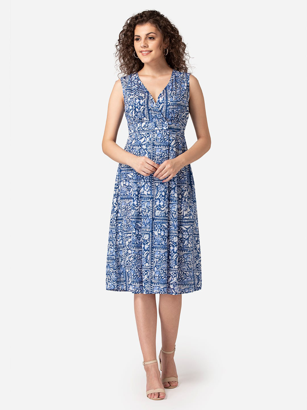 MABISH by Sonal Jain Floral Printed Cotton A-Line Dress