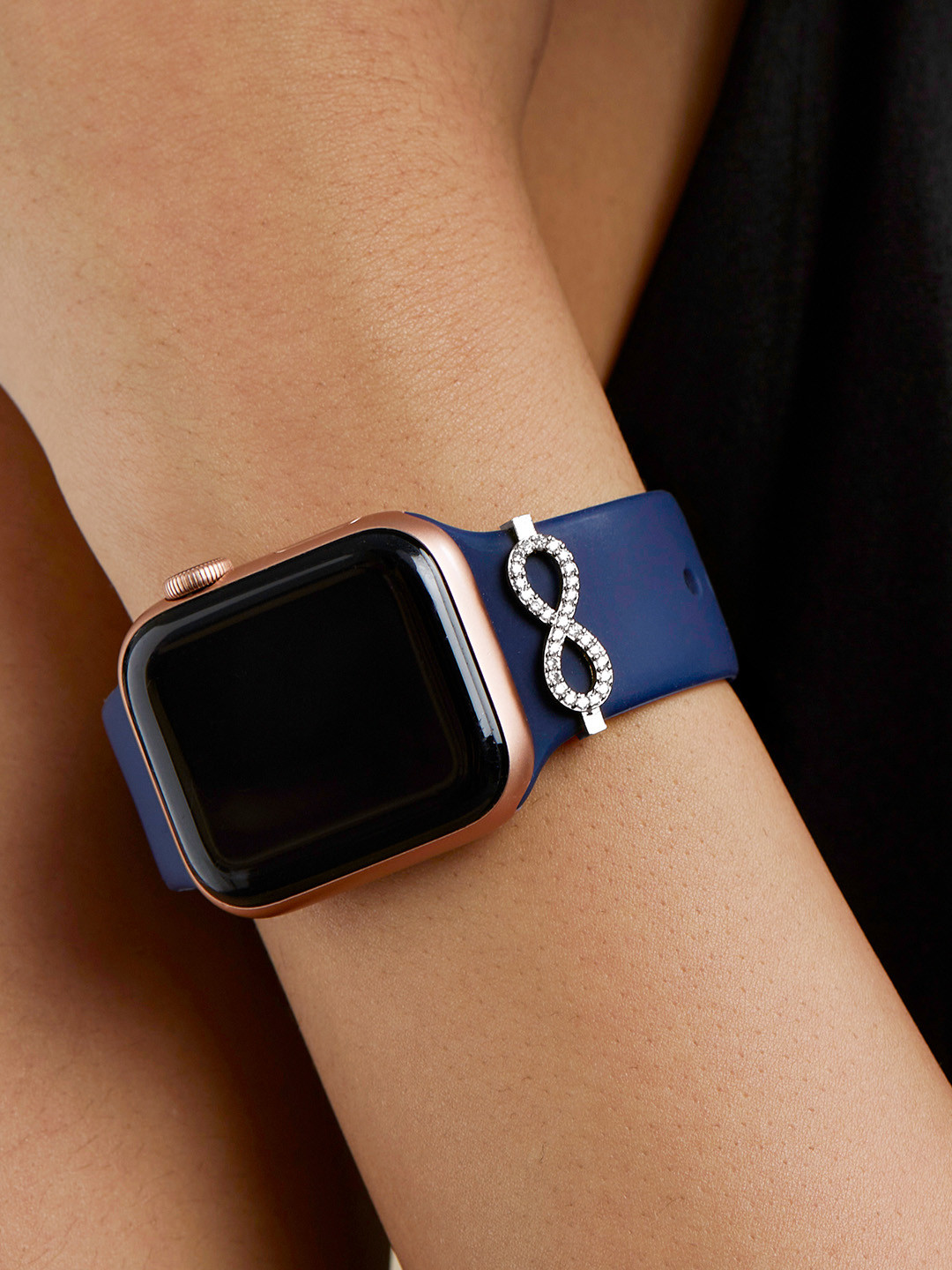 MINUTIAE Women Crystal Stone Studded Infinity Watch Charm