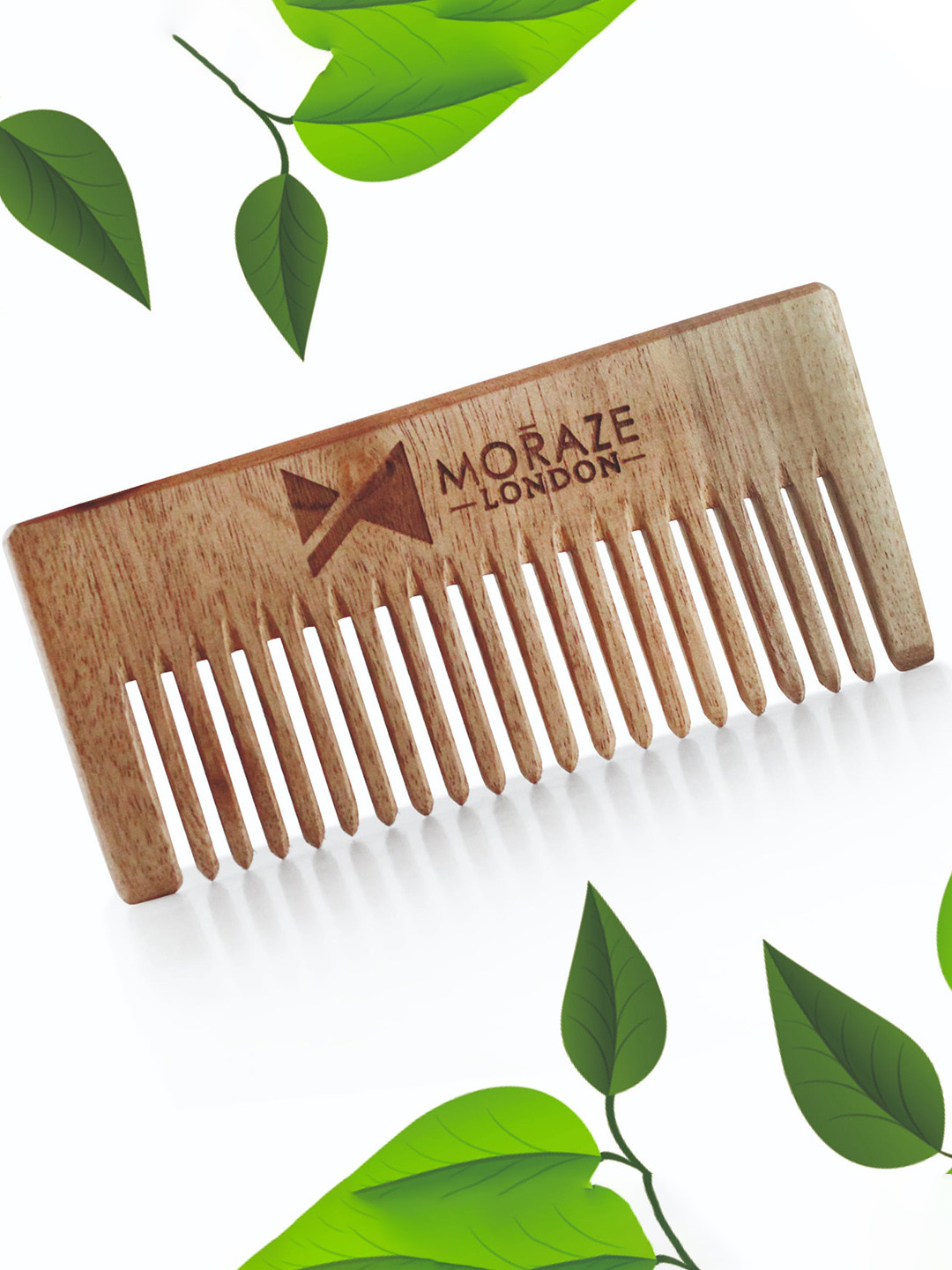 Moraze Wooden Neem Comb For Hair Growth