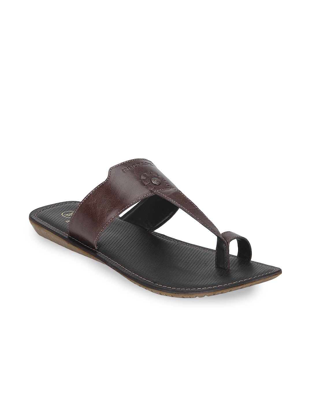red tape sandals
