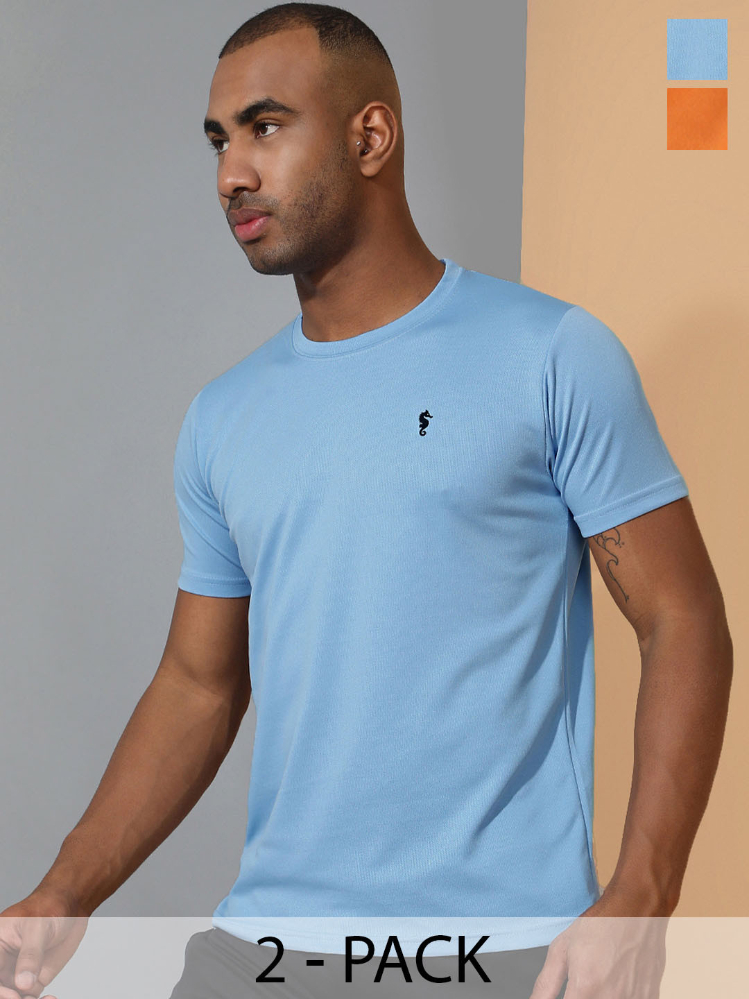 EPPE Men Orange & Blue 2 T-shirt