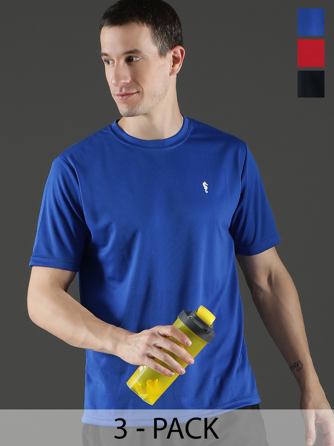 EPPE Men Pack of 3 Dri-FIT Sports T-shirt
