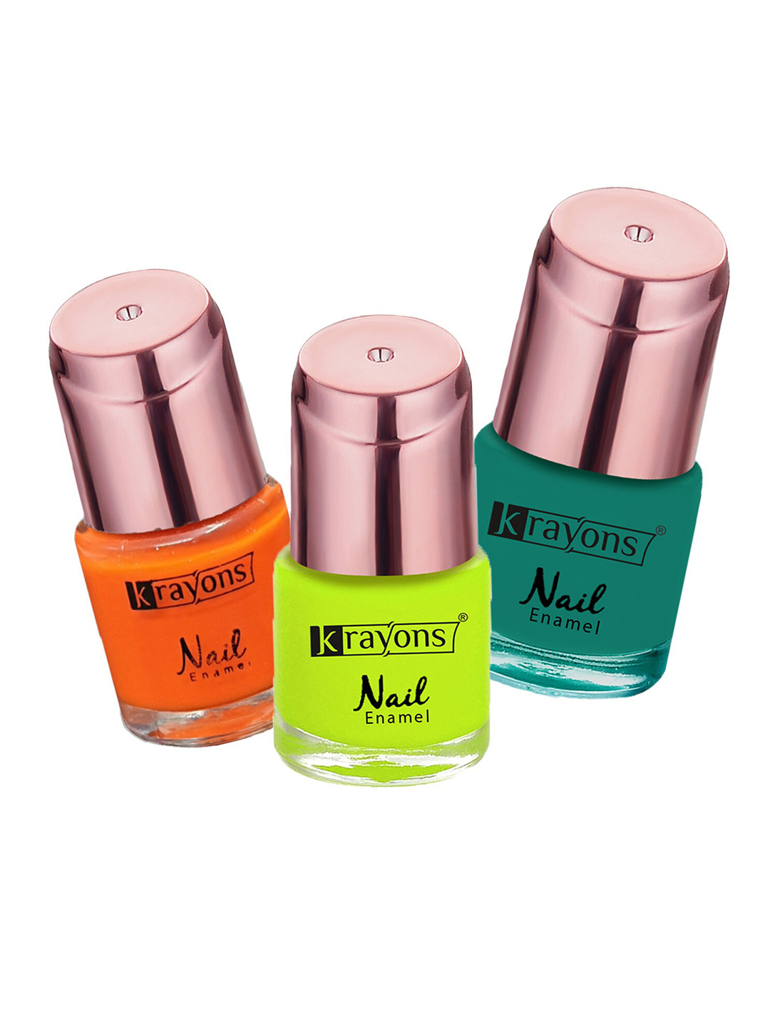 krayons Set of 3 Crazy Long Lasting Gel Nail Enamel - 8 ml Each